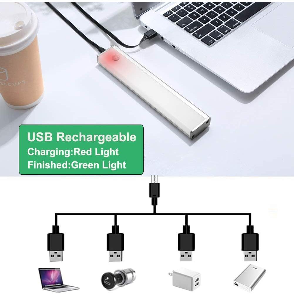 Luz LED Recargable DESUNLUX 20cm con Sensor de Movimiento 2 Pzs