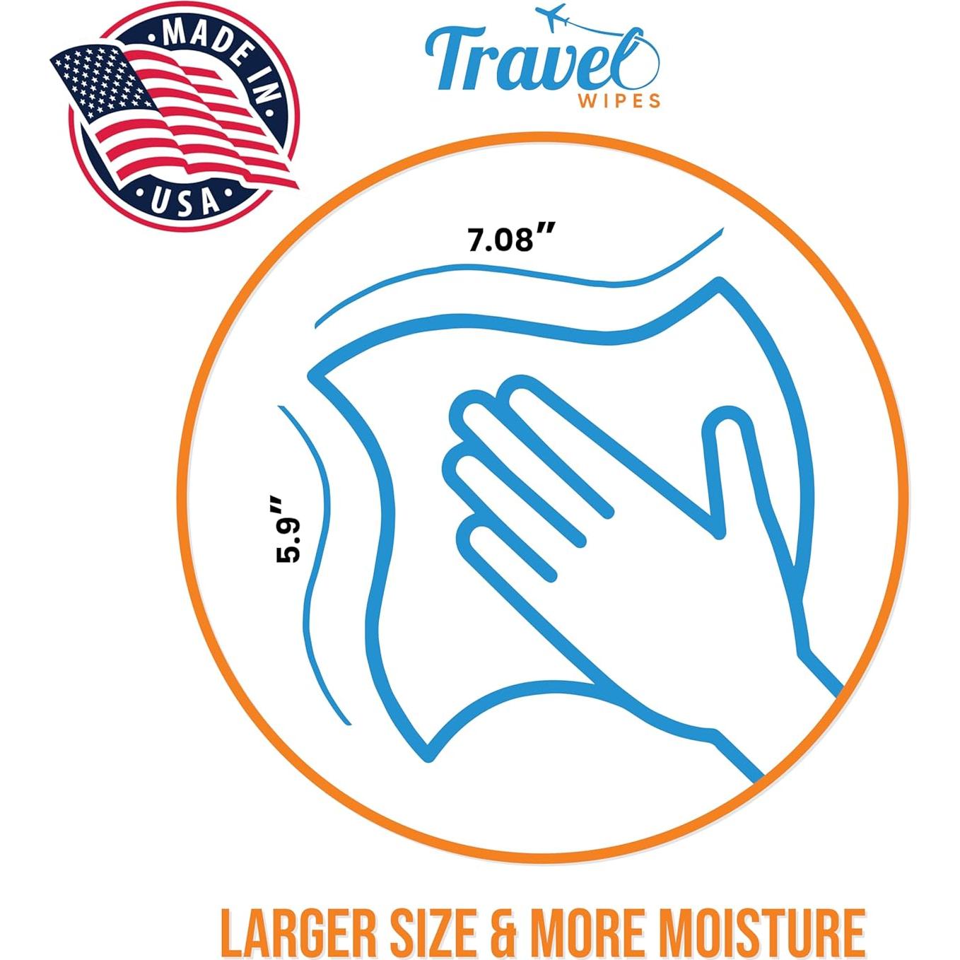 Toallitas Desinfectantes de Manos Viaje 15ct 70% Alcohol