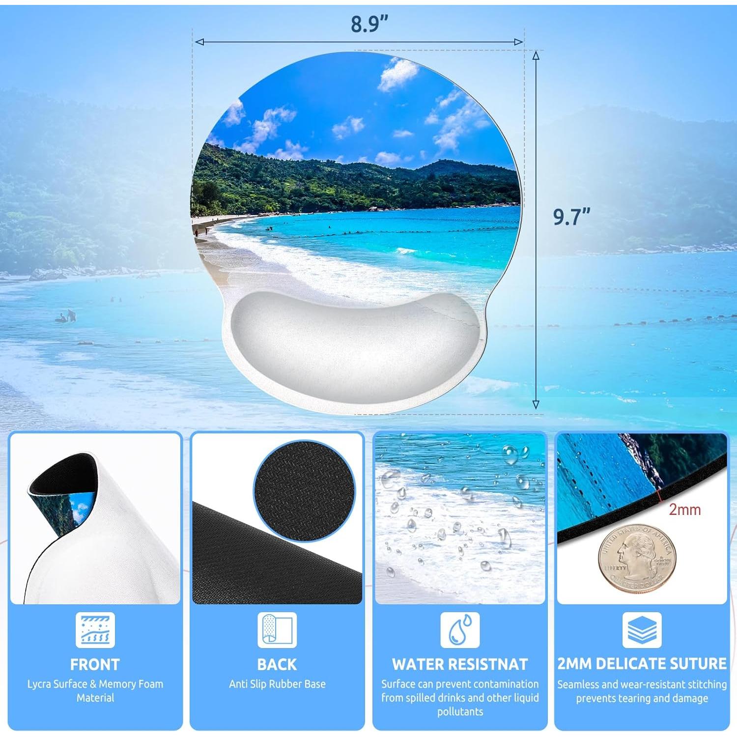 Alfombrilla de Ratón Ergonómica Zuozee con Reposamuñecas de Gel