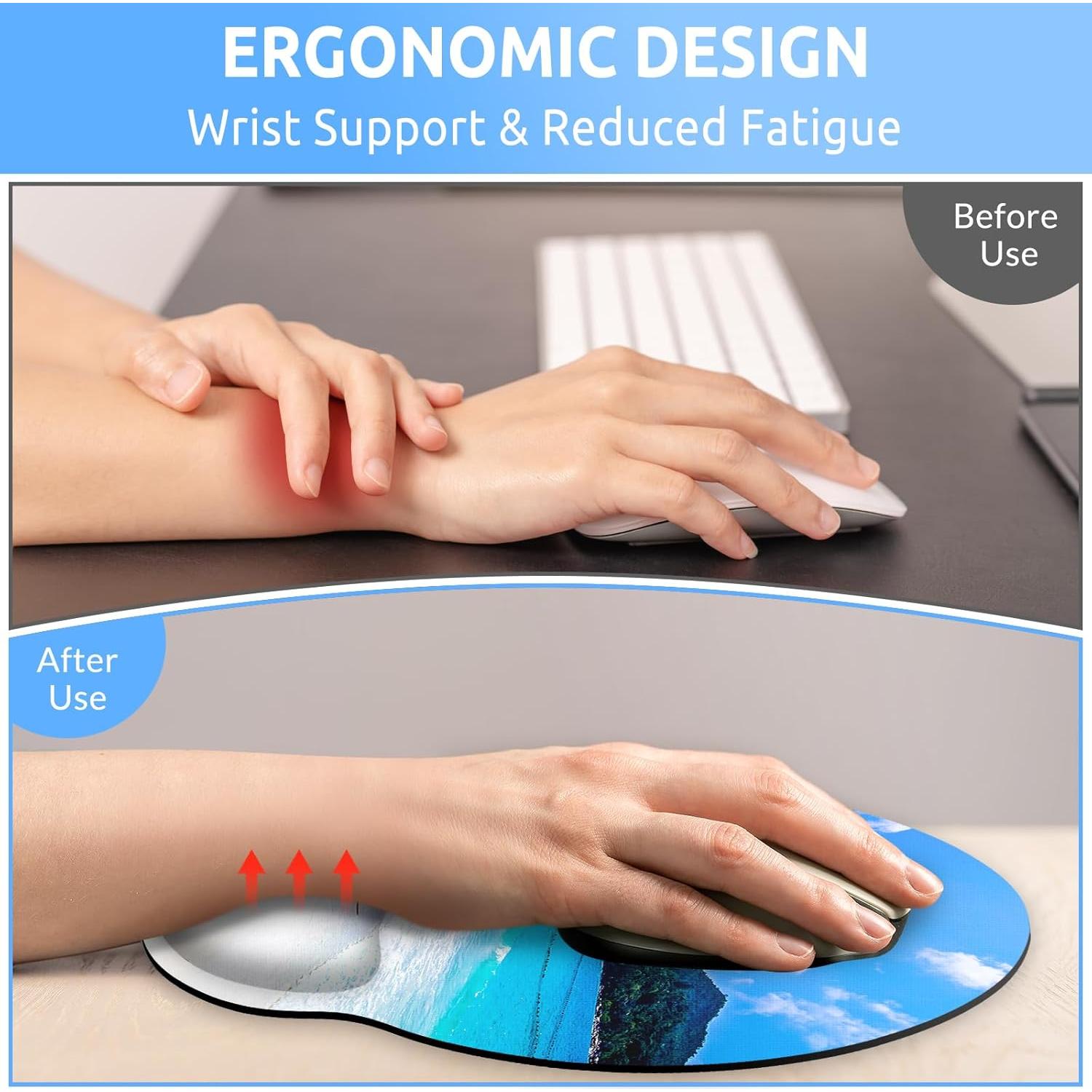 Alfombrilla de Ratón Ergonómica Zuozee con Reposamuñecas de Gel