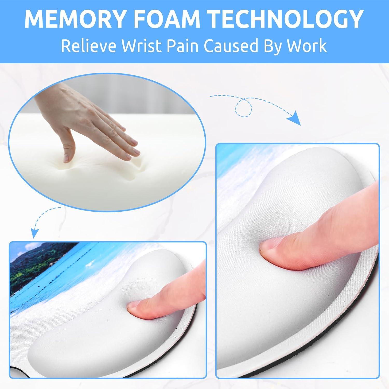 Alfombrilla de Ratón Ergonómica Zuozee con Reposamuñecas de Gel