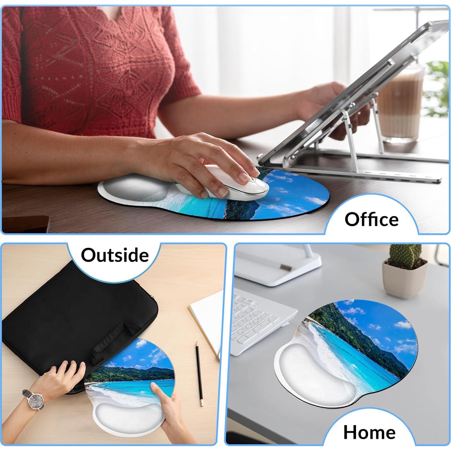 Alfombrilla de Ratón Ergonómica Zuozee con Reposamuñecas de Gel