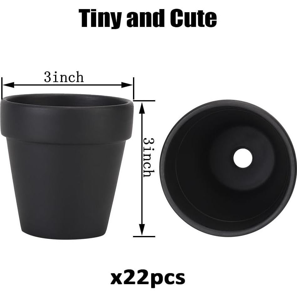 Macetas de Terracota Sderoq 3" con Drenaje - Paquete de 22