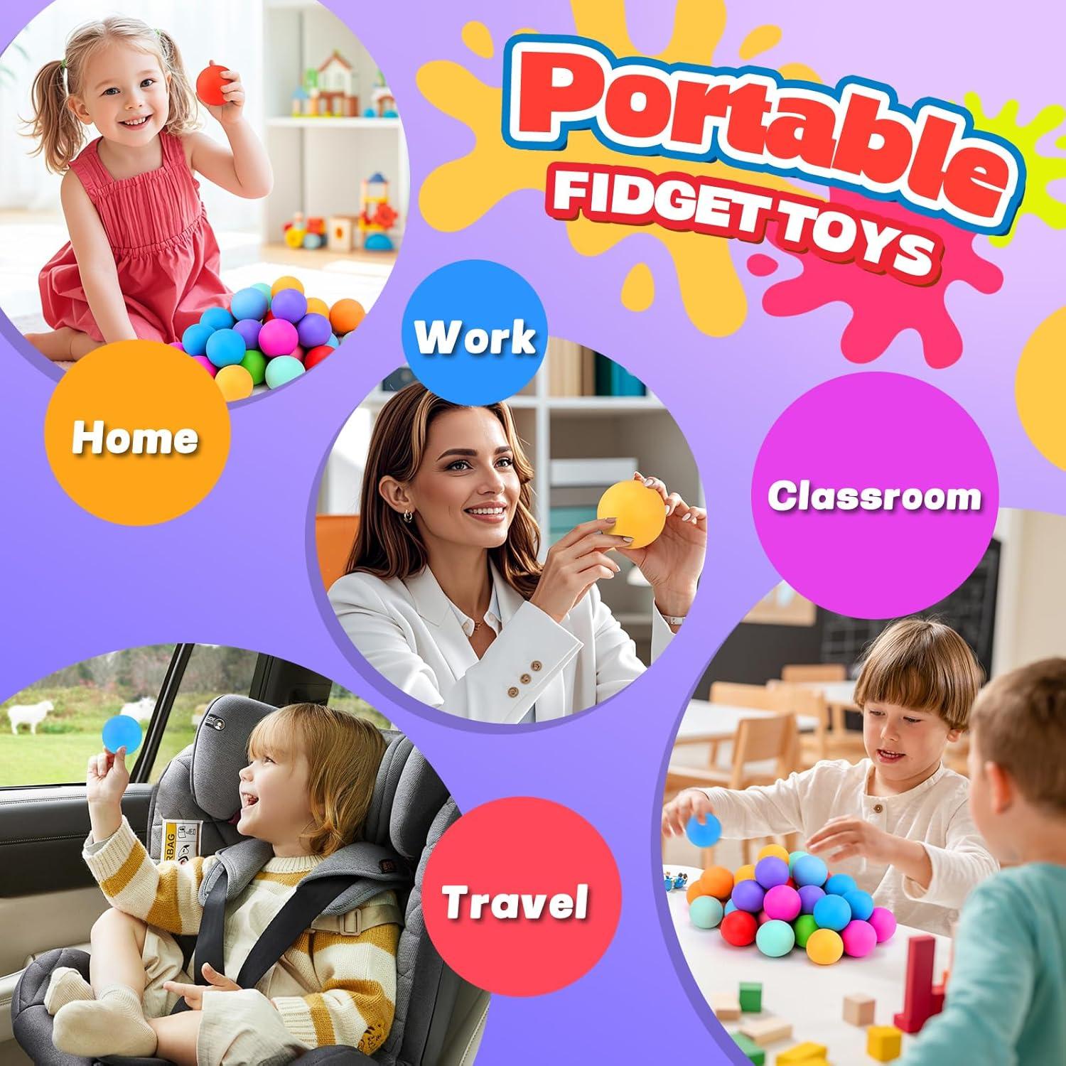 YAKHAN 12 Pelotas Antiestrés Cambiantes de Color - Suaves y Portátiles