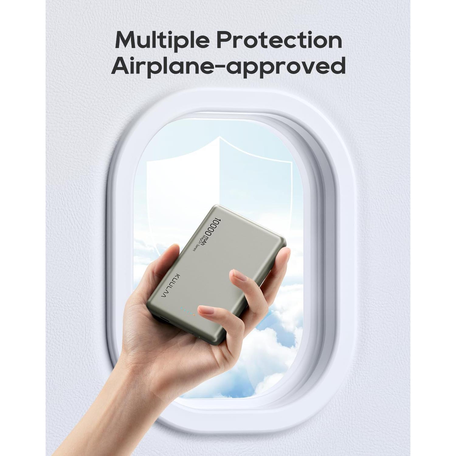 Batería Portátil Inalámbrica Kuulaa 10000mAh MagSafe Titanio
