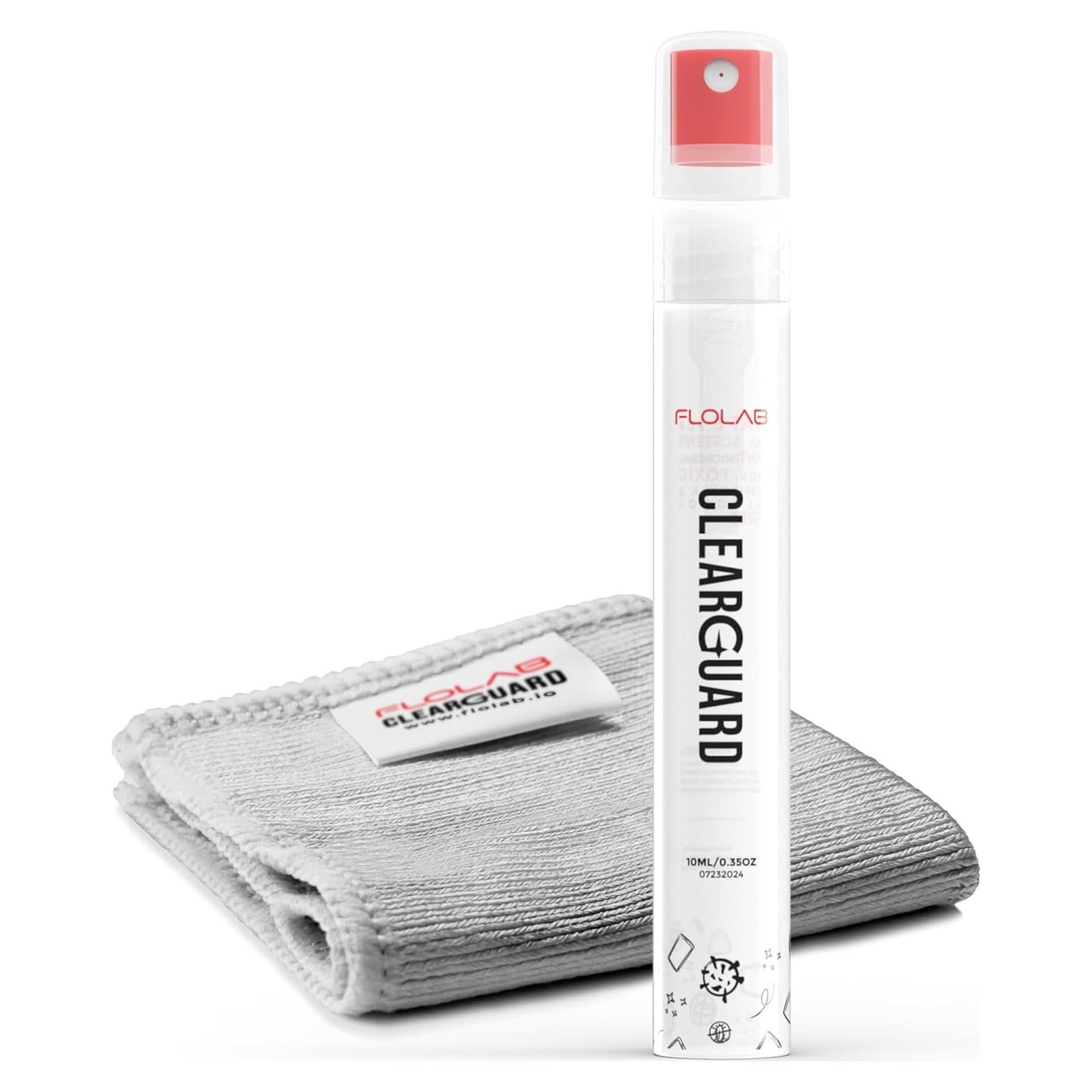 Limpiador de Pantallas FLOLAB 10 ml + Paño Microfibra 15 cm