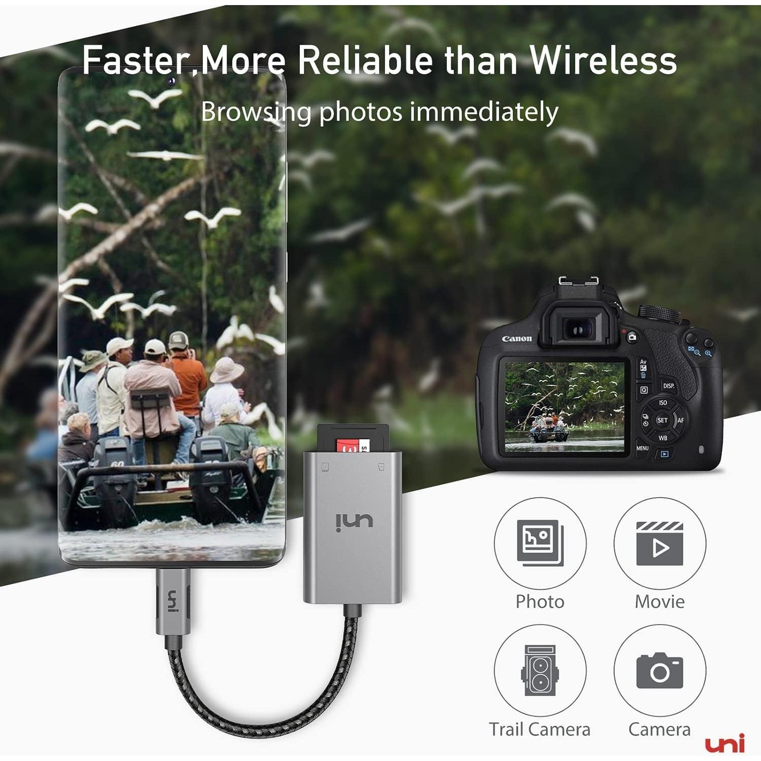 Lector de Tarjeta SD/MicroSD USB-C uni Gris 5Gbps