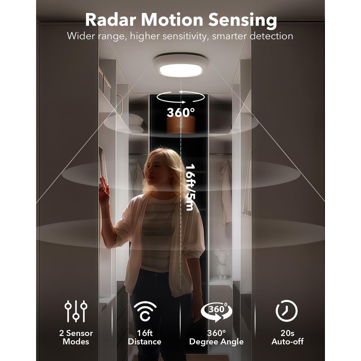 Luz de Techo Recargable Tedmos IP54 con Sensor de Movimiento