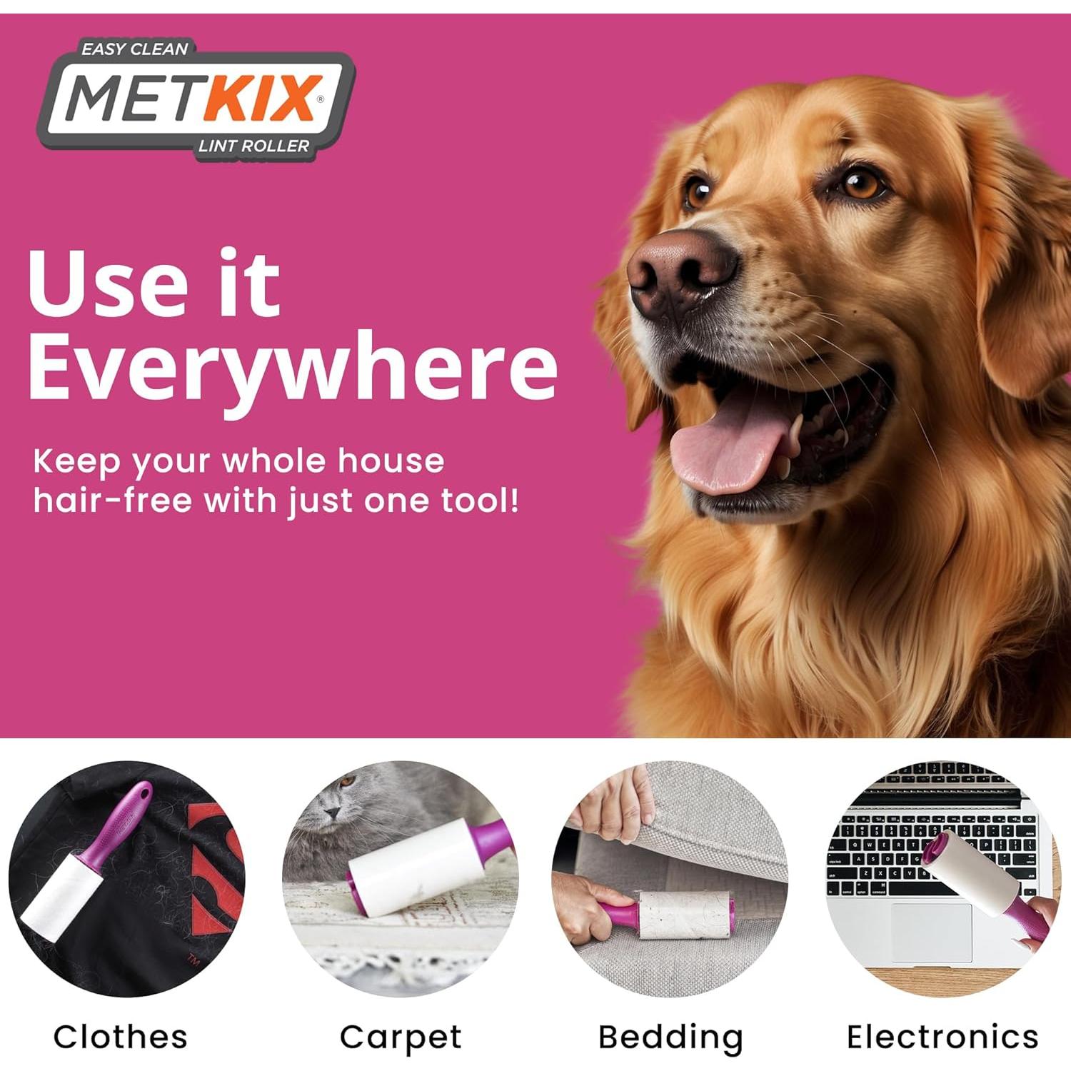 Rodillo de Pelusa Metkix para Mascotas 1 Unidad 100 Hojas