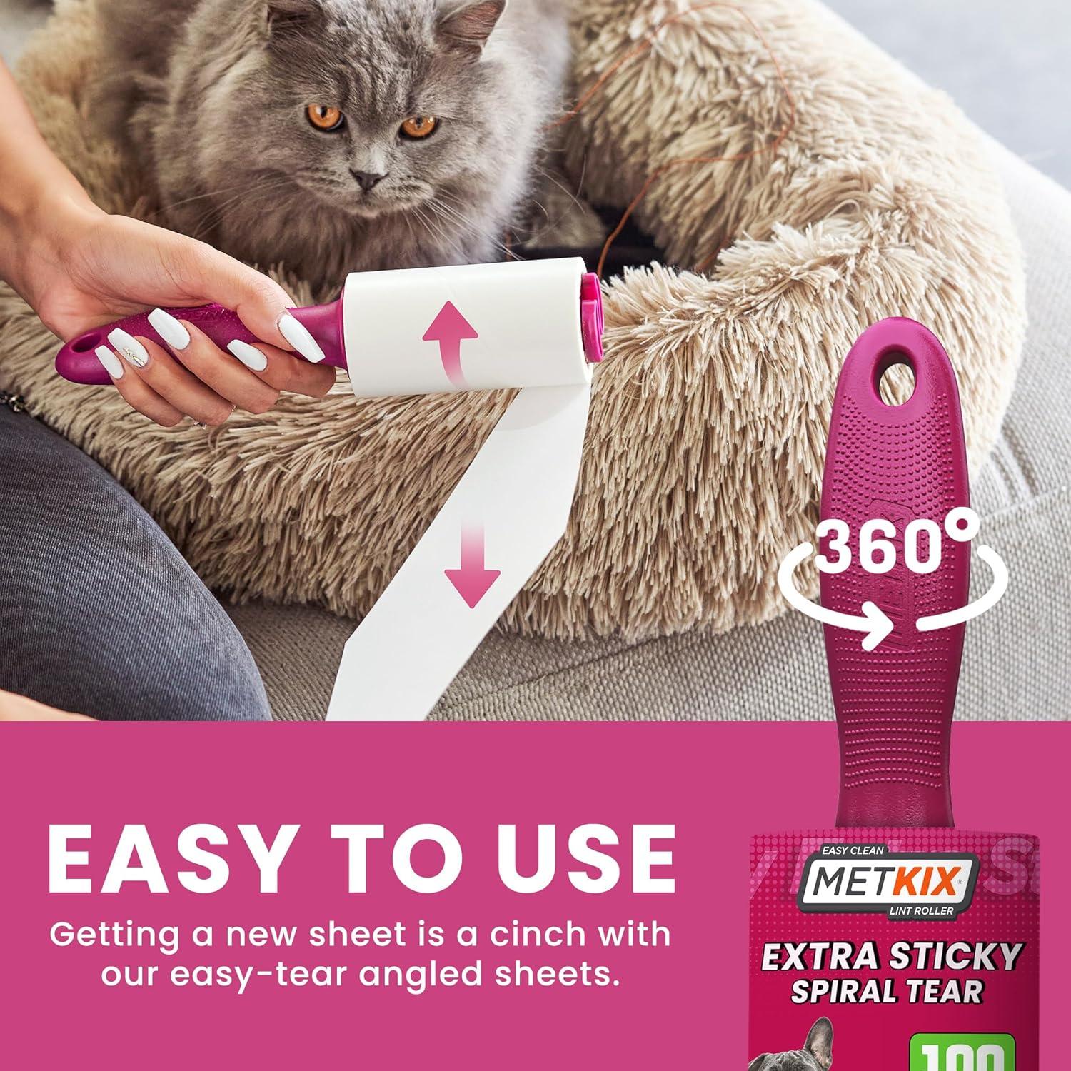 Rodillo de Pelusa Metkix para Mascotas 1 Unidad 100 Hojas
