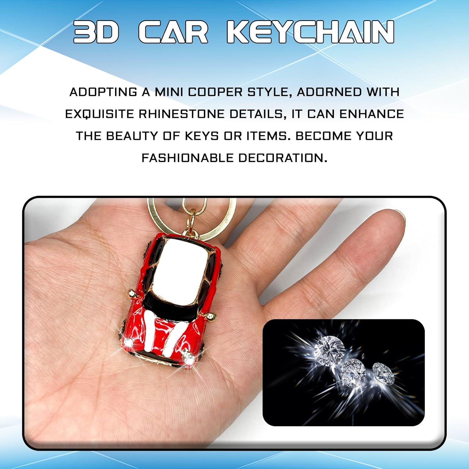 Llavero 3D Mini Cooper Beypovk Negro con Strass Universal