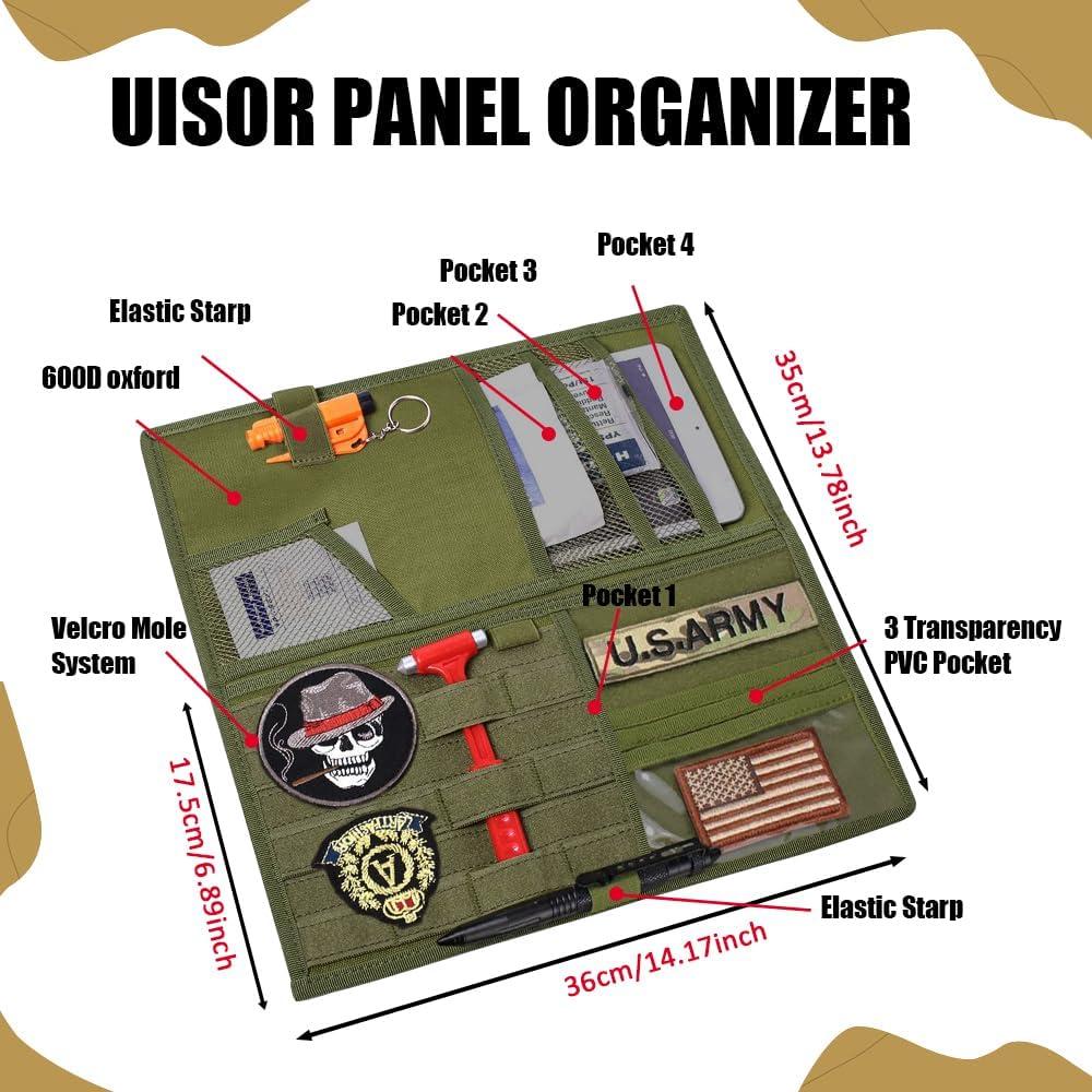 Organizador de Visor Molle QZTYTY para Automóviles 35x36cm
