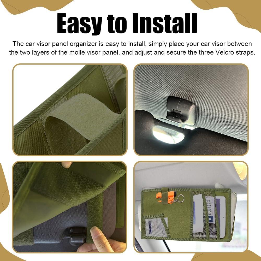 Organizador de Visor Molle QZTYTY para Automóviles 35x36cm