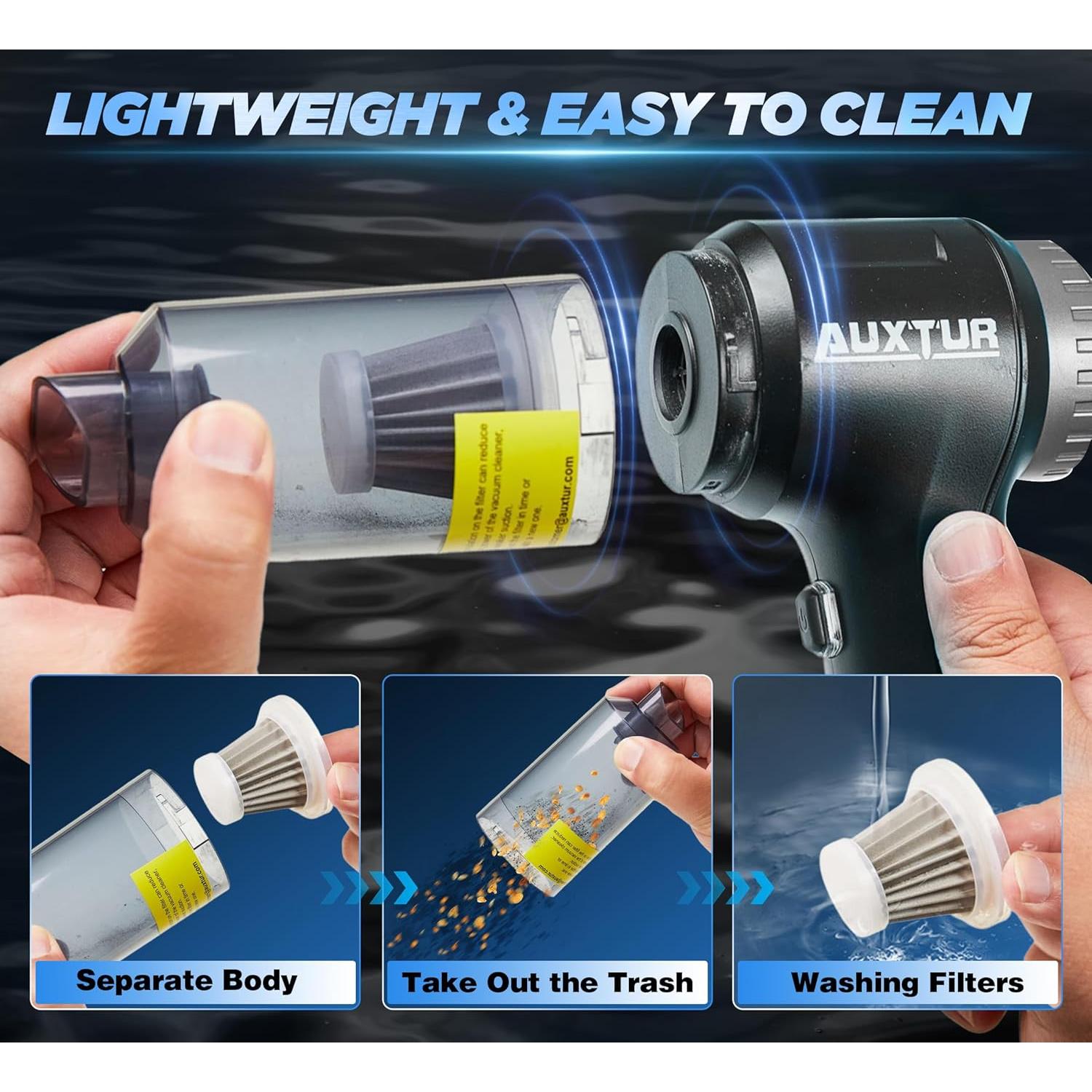 Aspiradora de Mano Inalámbrica AUXTUR 12000PA Portátil 3 en 1