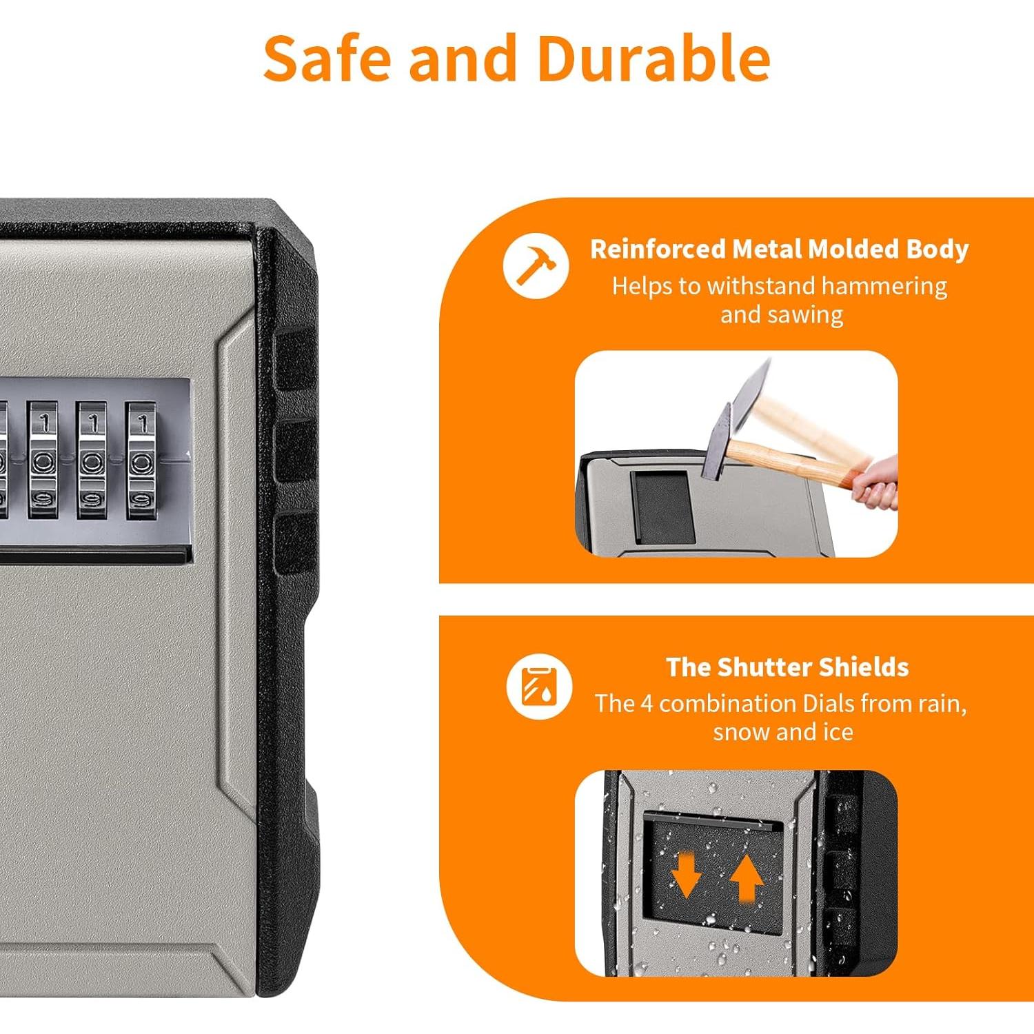 Caja de Llaves con Cerradura Fayleeko Extra Grande Negra