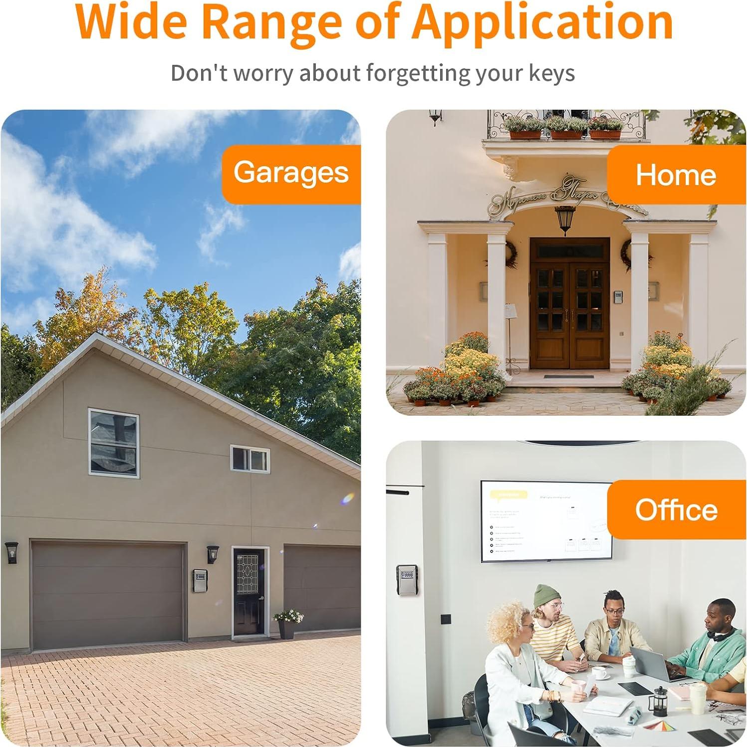 Caja de Llaves con Cerradura Fayleeko Extra Grande Negra