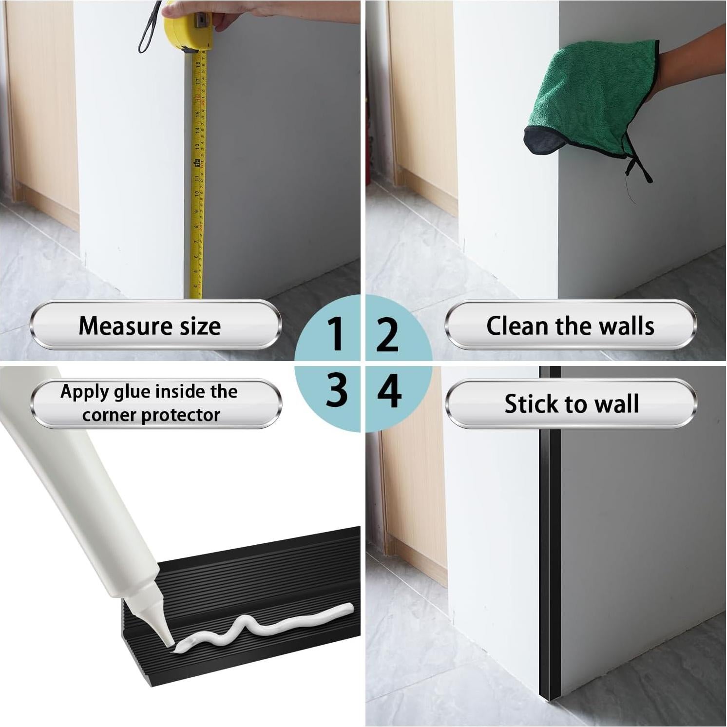 Protector de Esquina de Aluminio SOLICASE 0.6x0.6x122cm 6Pcs