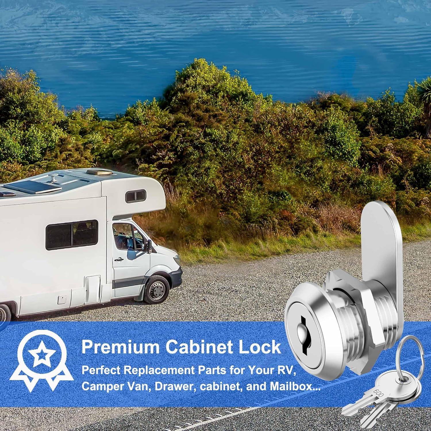 Cerradura de Gabinete BOZXYE con Llave Igual 16 mm Cromada