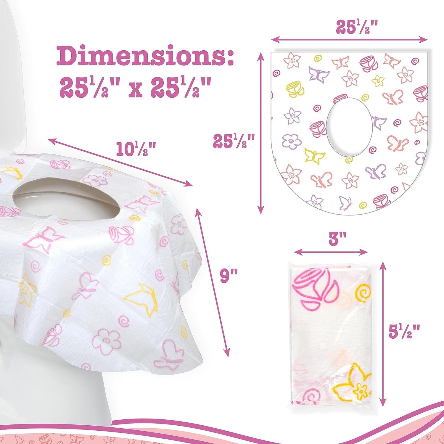 Cubiertas desechables para inodoro POTTY SHIELDS - Floral, 12 unidades