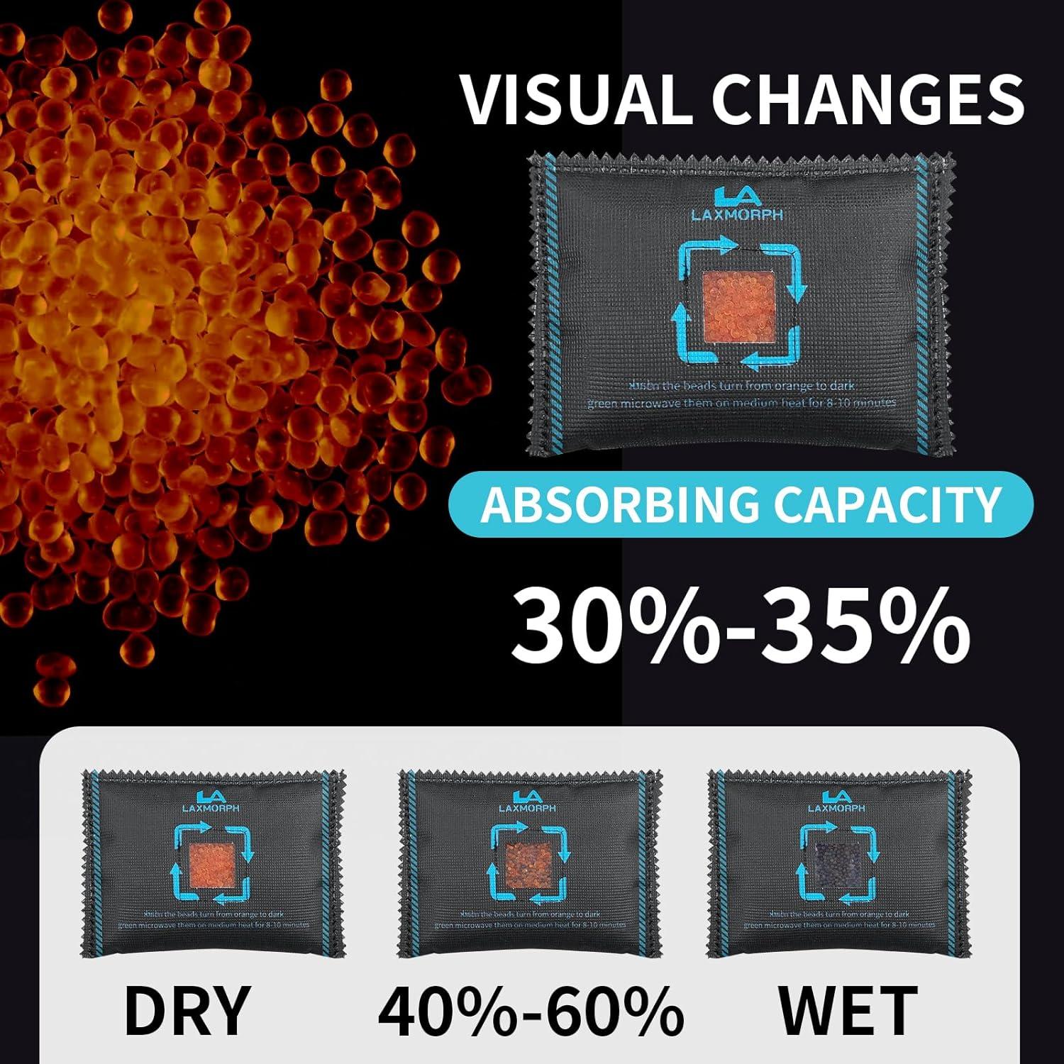 Paquete Deshidratante Reutilizable Laxmorph 200g Gel Silica