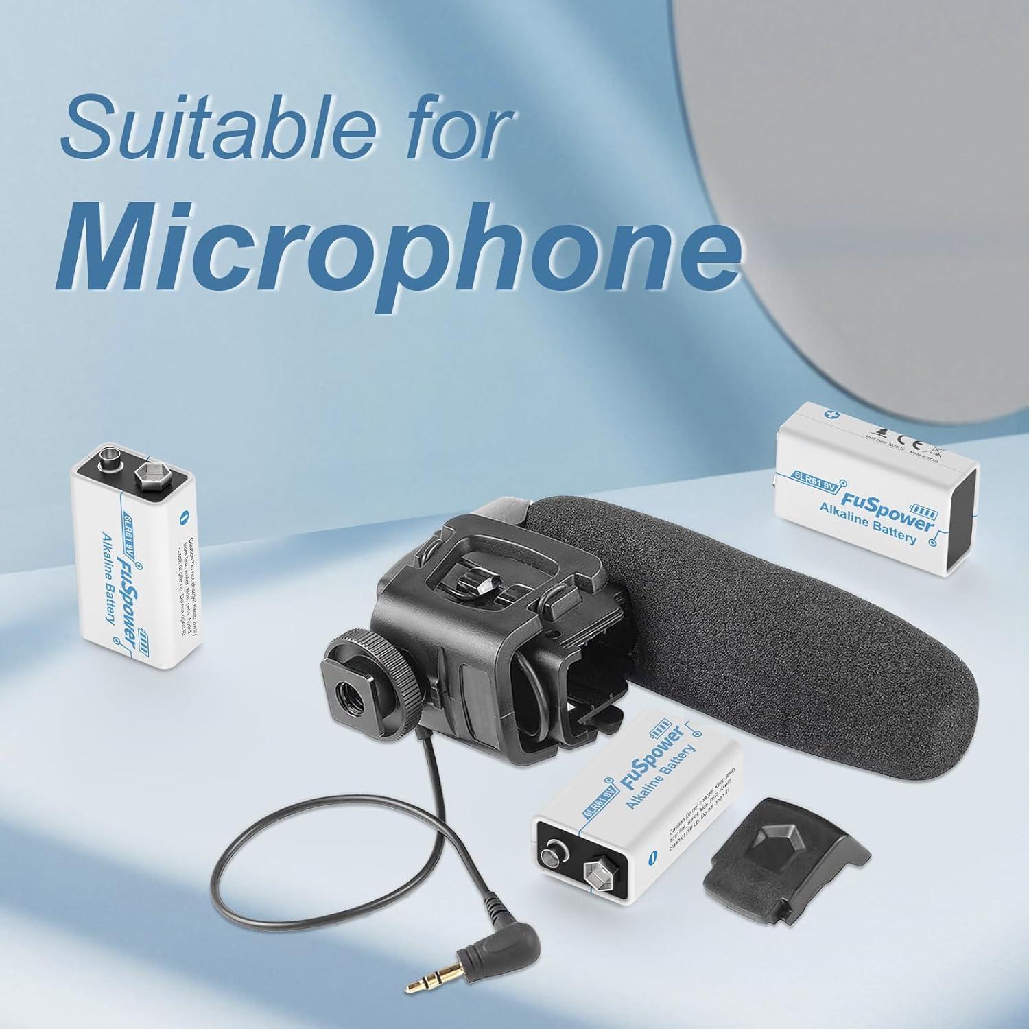 Baterías Alcalinas 9V Fuspower 6LR61 Paquete de 5 Unidades