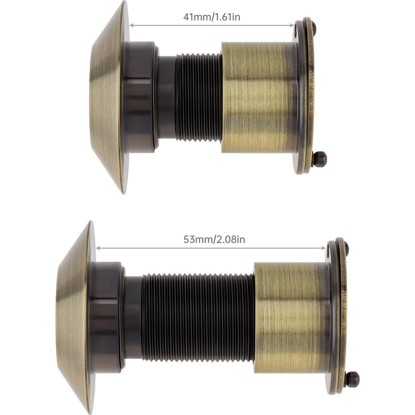 Mirilla de Puerta de Latón Sólido 220° con Cubierta Privacidad