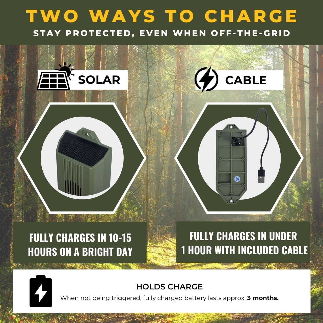 Alarma Perimetral Tactiko 2.0 Recargable 129 dB Solar USB