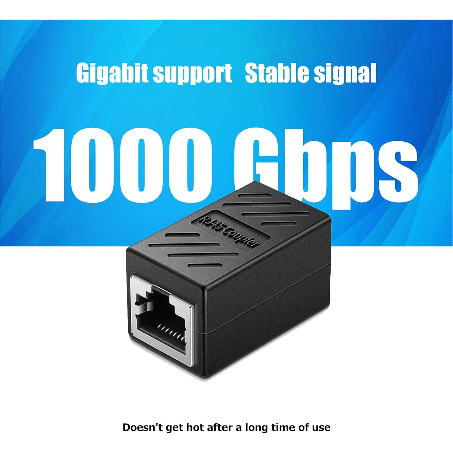 Acoplador RJ45 AOPOCKAN TECH Cat6 Femenino a Femenino - Paquete de 3