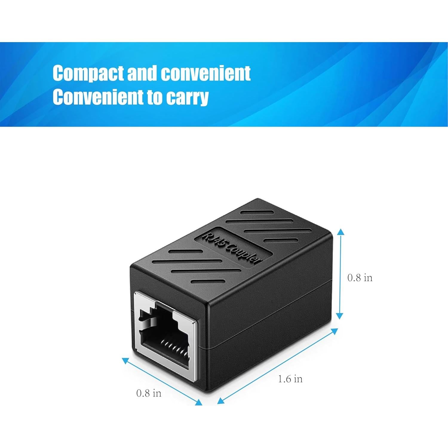 Acoplador RJ45 AOPOCKAN TECH Cat6 Femenino a Femenino - Paquete de 3