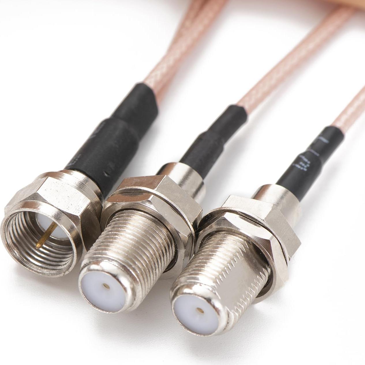 Divisor de Cable Coaxial F Tipo Youmimei 15cm Doble Hembra