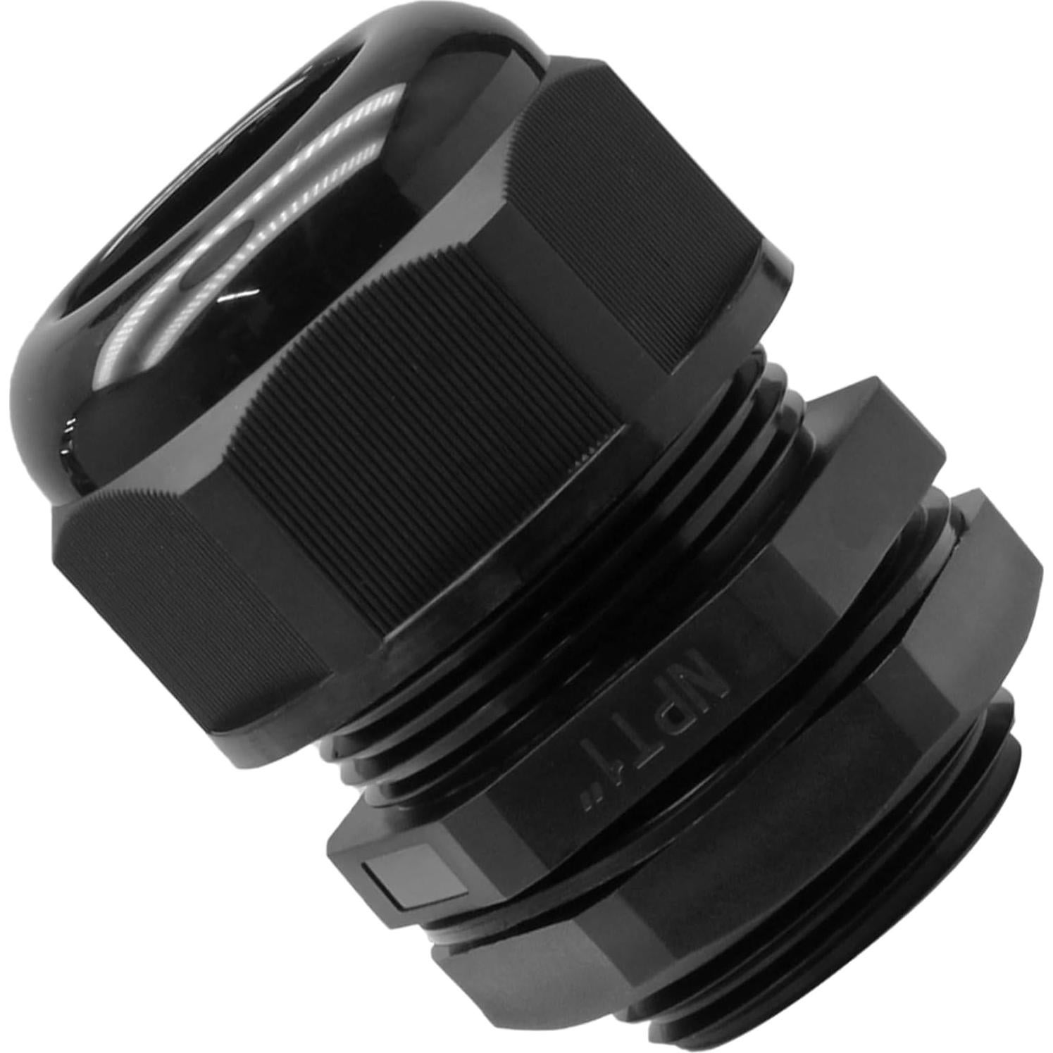 2 Pcs Conectores de Cable Gland Ajustables Nylon IP68 Negro