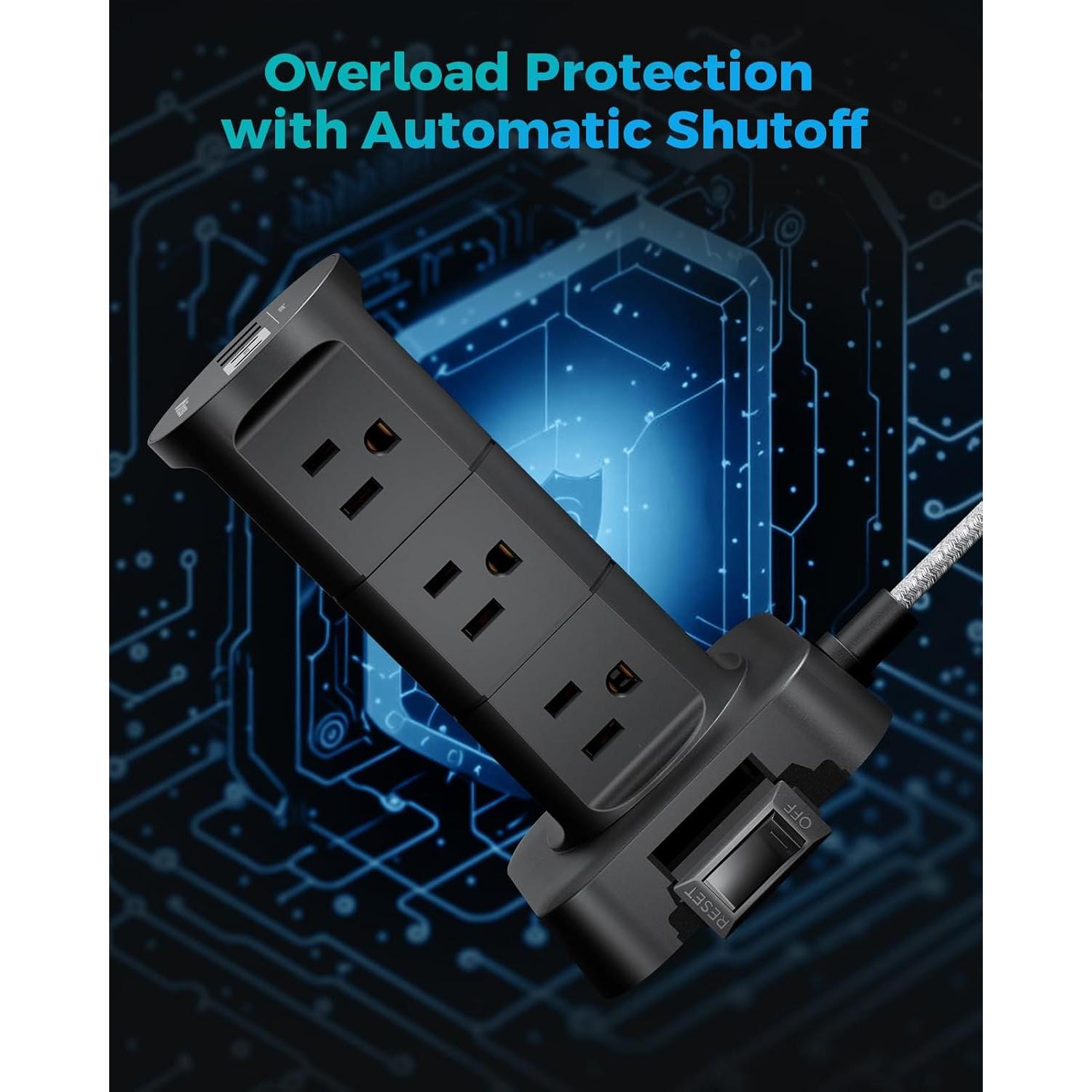 Torre Protector de Sobretensión MIFASOPOWER 12 Salidas 4 USB