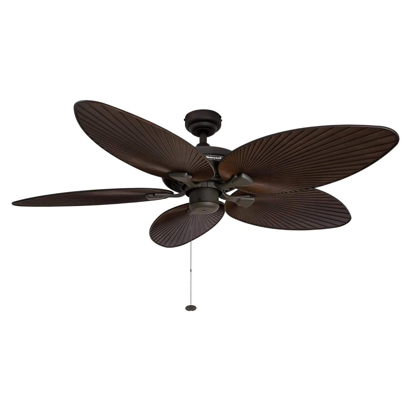Ventilador de Techo Honeywell Palm Island 132 cm Bronce Sin Luz