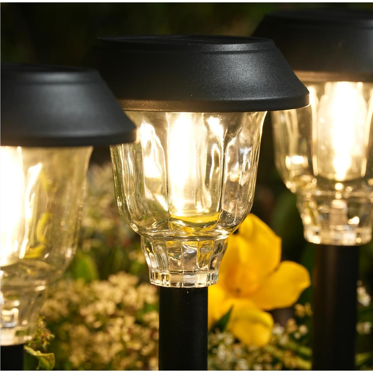 Luces Solares LED para Jardín y Senderos, 6 Piezas, DOSELAG