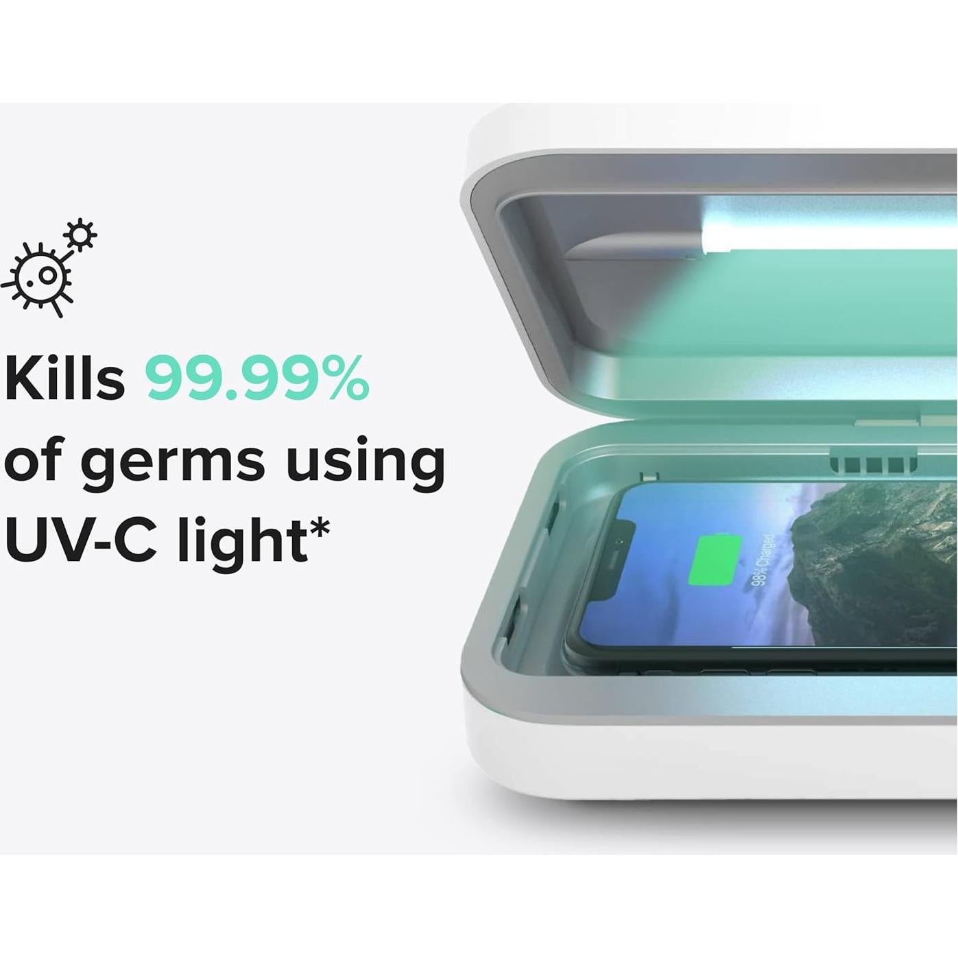 Desinfectante y Cargador UV-C PhoneSoap Go - Inalámbrico, 0.81 kg