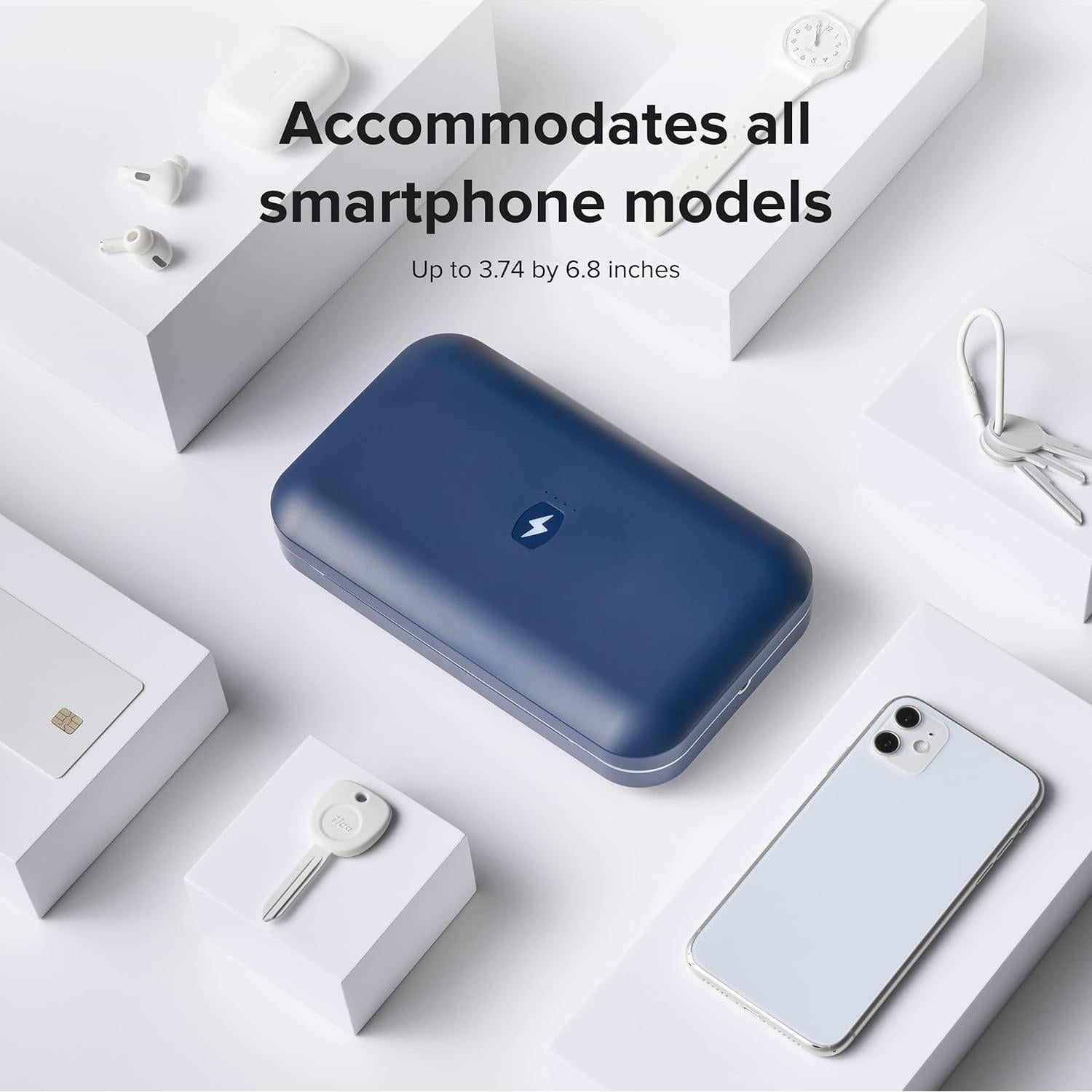 Desinfectante y Cargador UV-C PhoneSoap Go - Inalámbrico, 0.81 kg