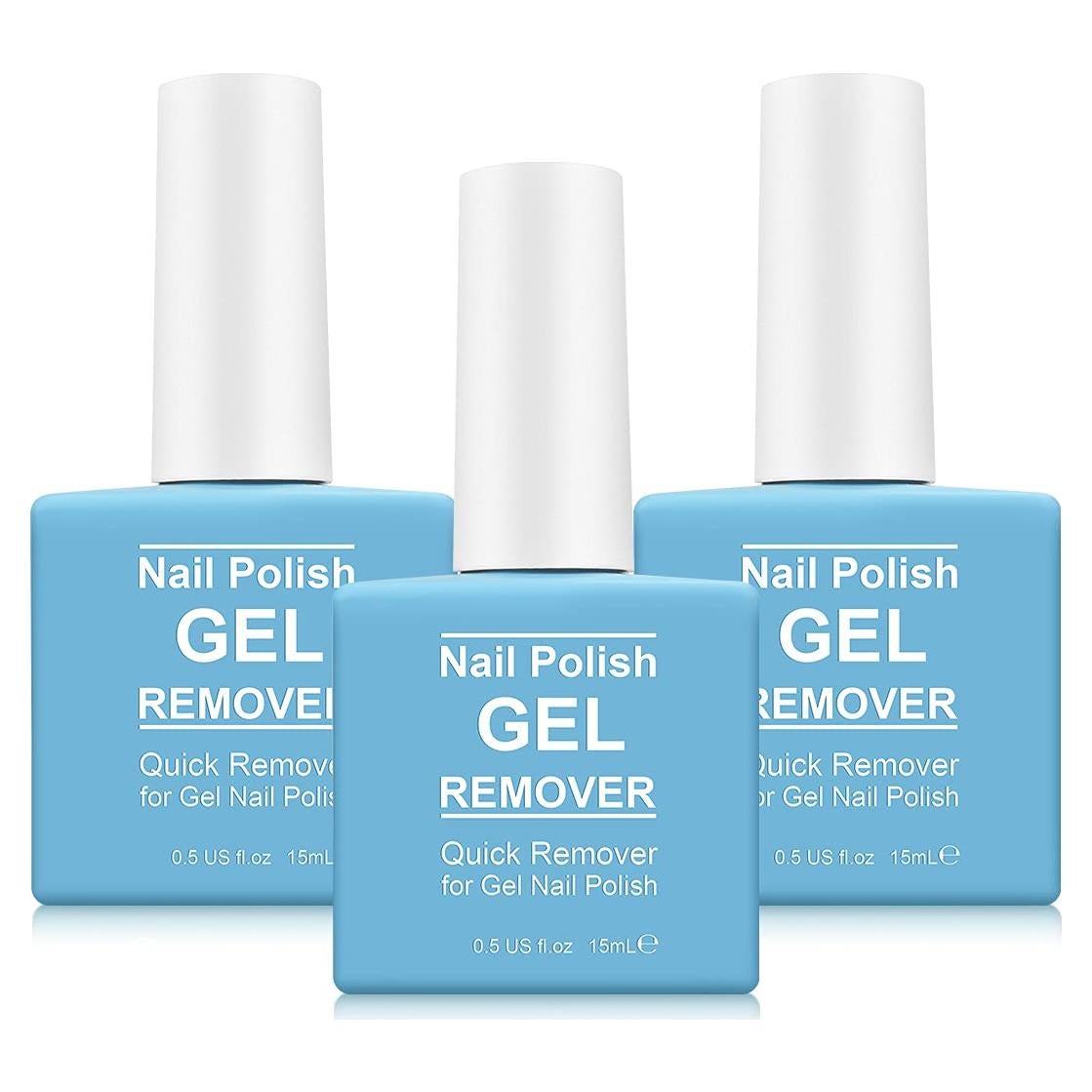 Removedor de Esmalte en Gel JHCS - 3x15ml, Rápido y Efectivo