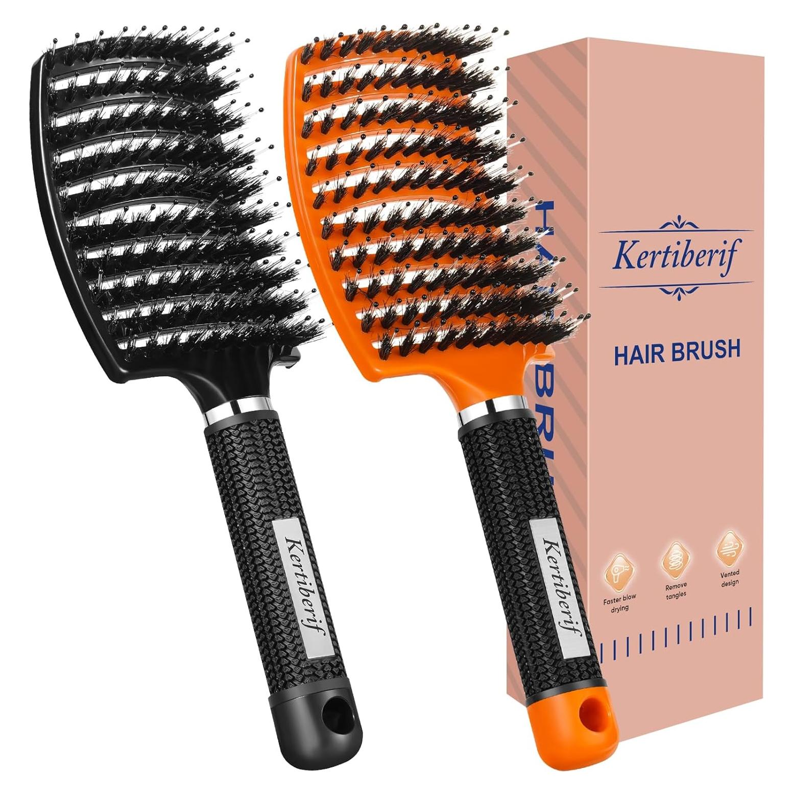 Juego de Cepillos Desenredantes Kertiberif - Cerdas de Jabalí