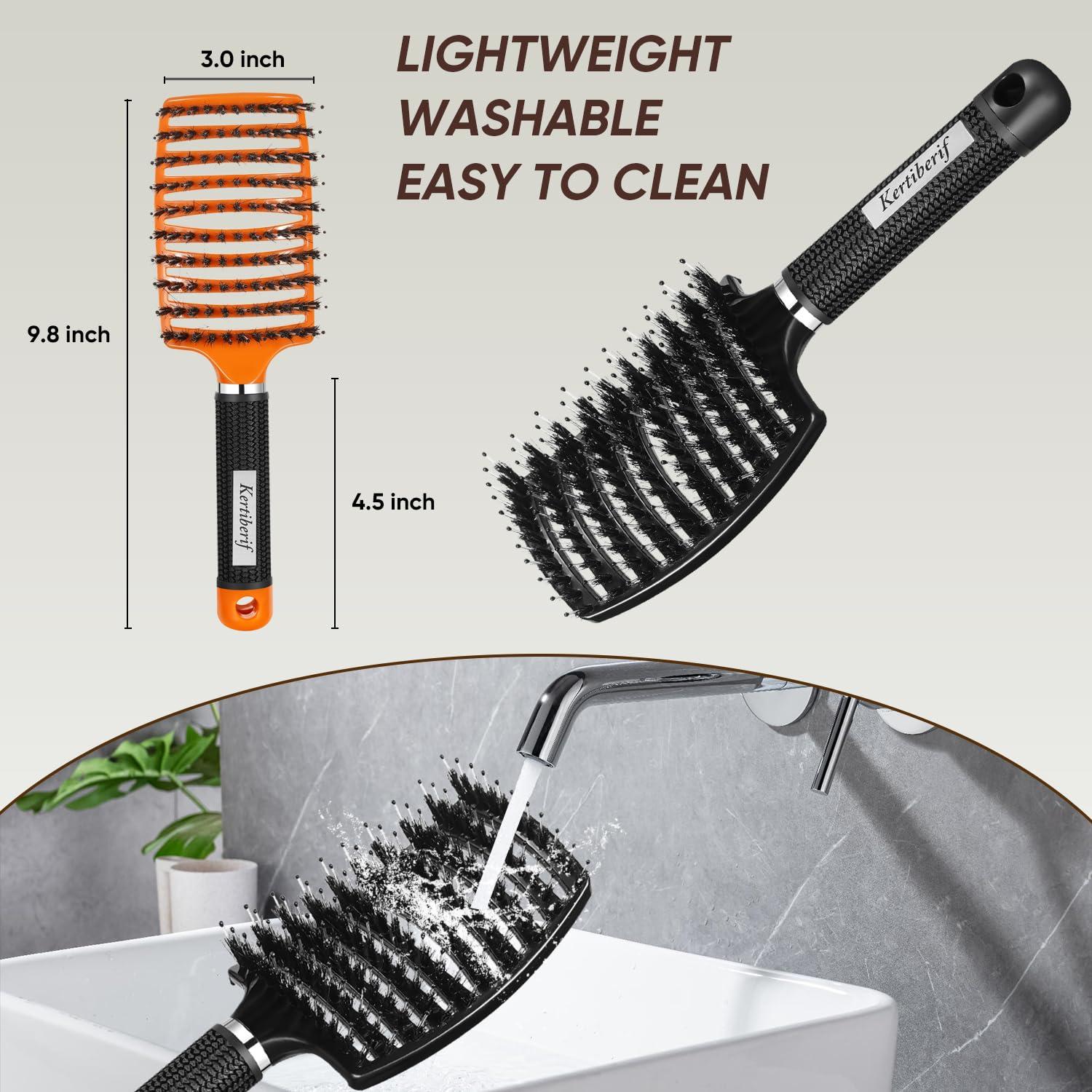 Juego de Cepillos Desenredantes Kertiberif - Cerdas de Jabalí