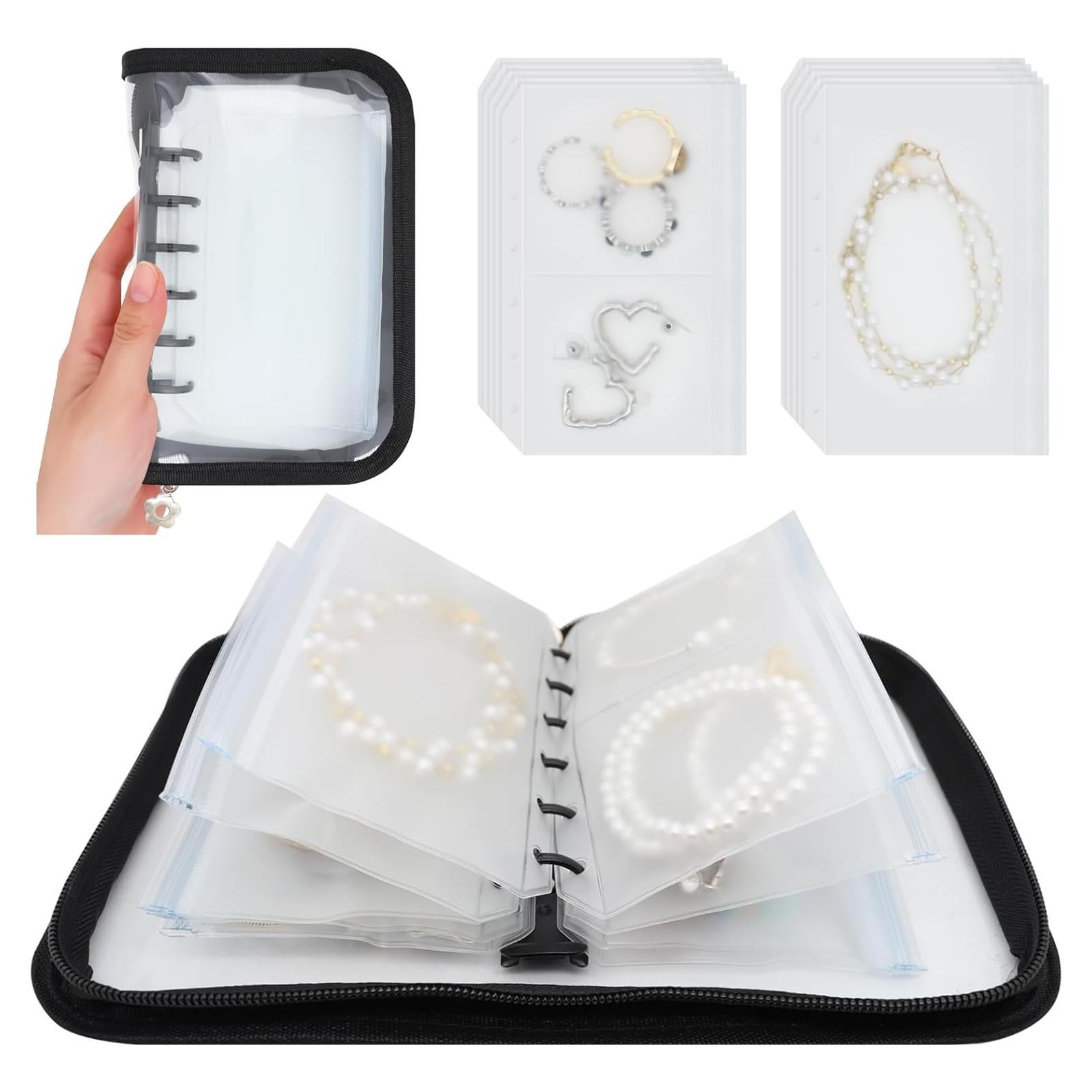 Organizador de Joyería de Viaje Frutain Negro 10 Compartimentos