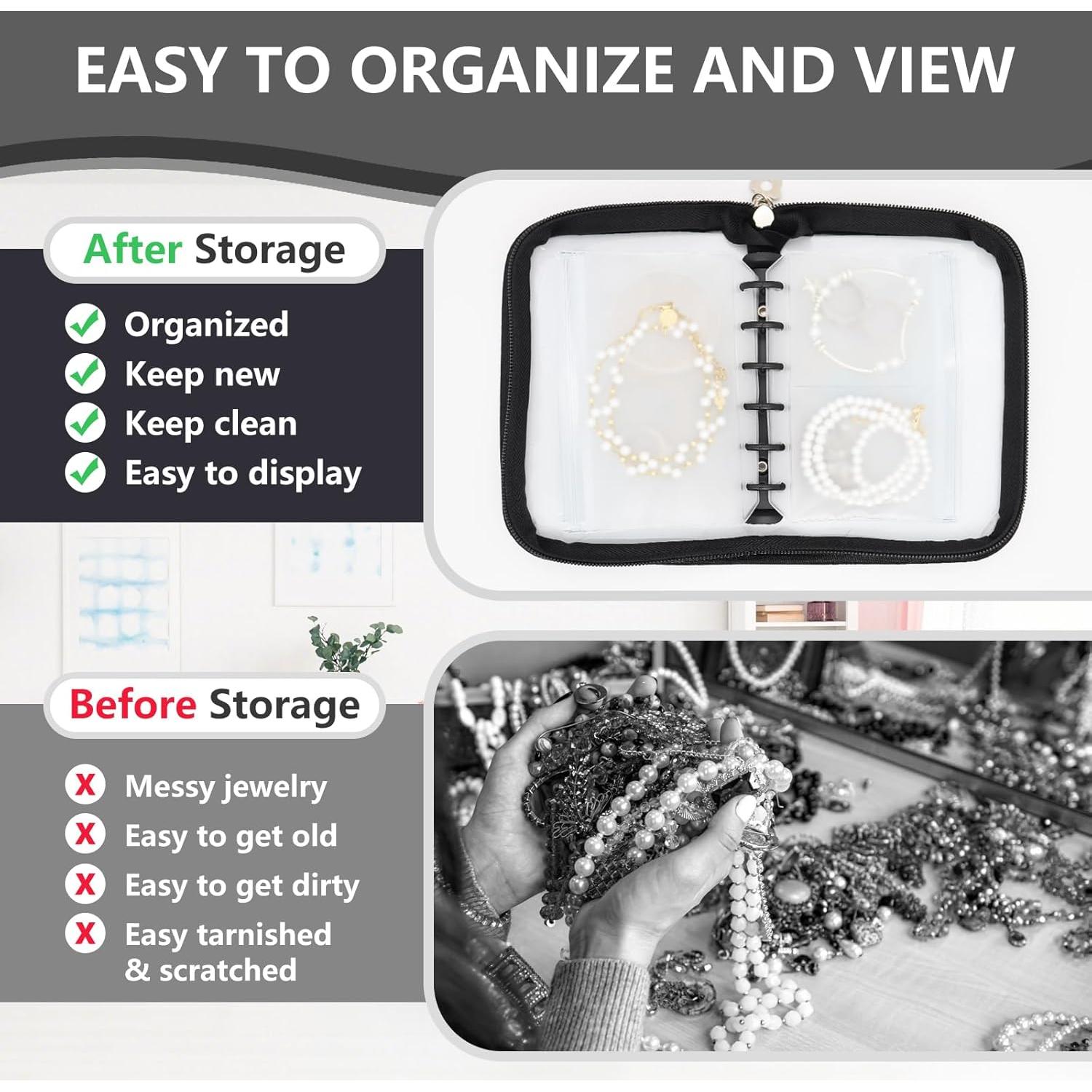 Organizador de Joyería de Viaje Frutain Negro 10 Compartimentos