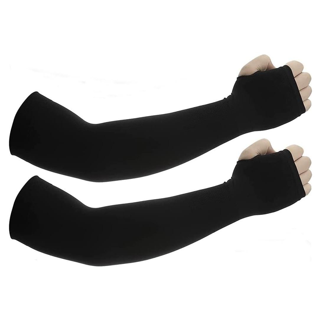 Mangas de Protección Solar UV UPF 50+ Unisex - Negro 1 Par