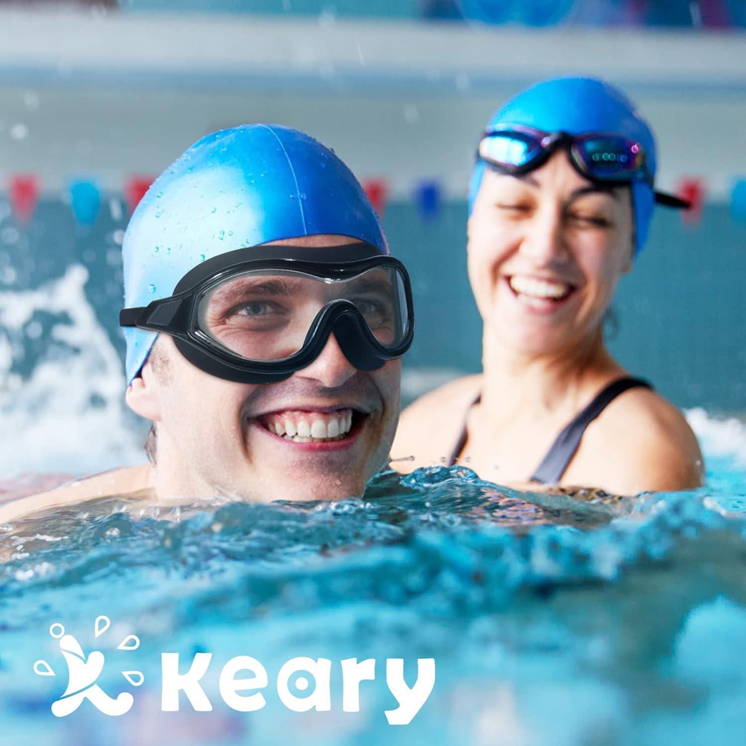 Gafas de Natación Keary 2 Pack Adultos Antivaho UV Sin Fugas
