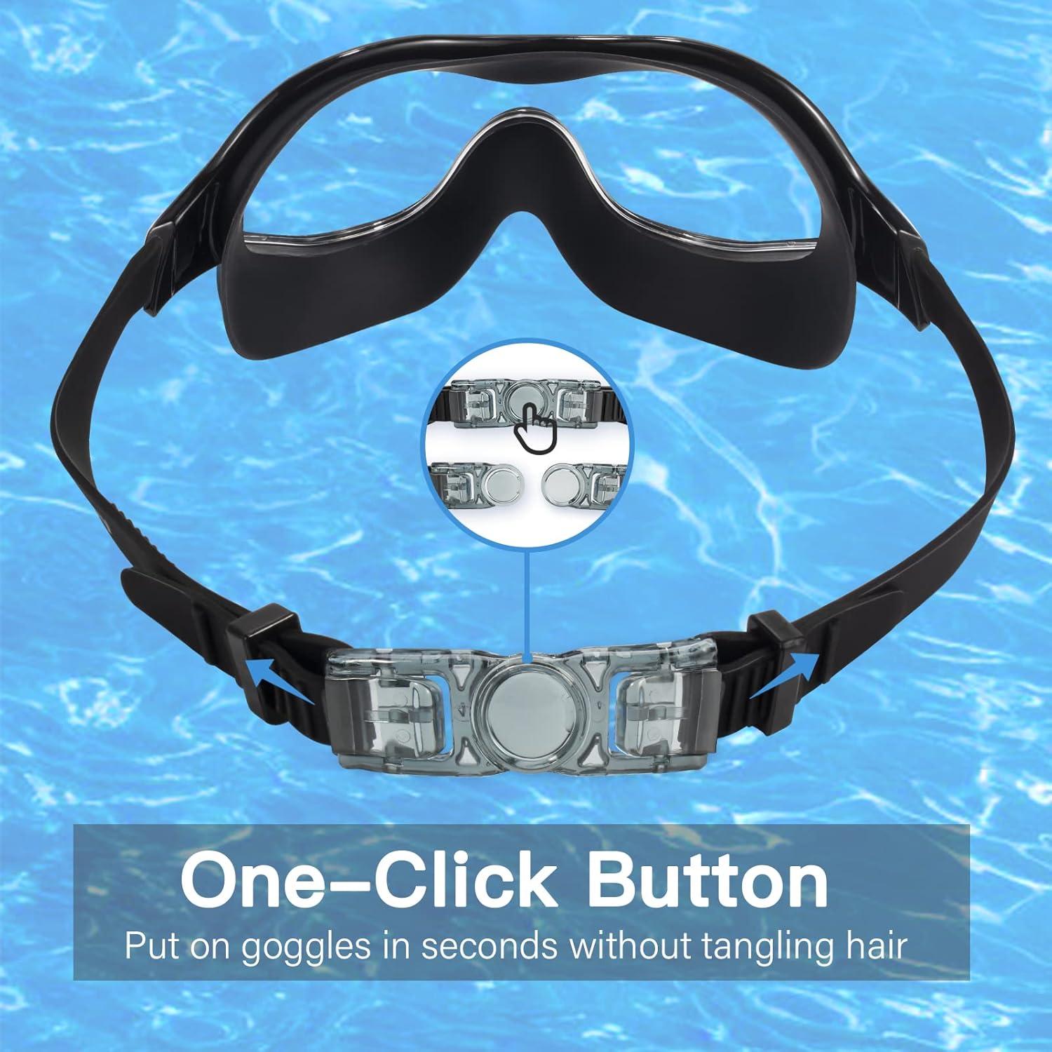 Gafas de Natación Keary 2 Pack Adultos Antivaho UV Sin Fugas