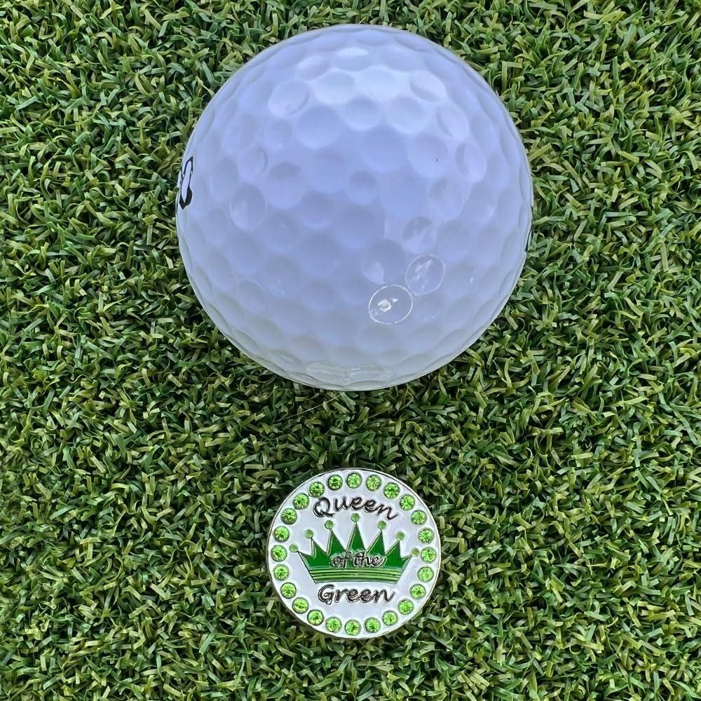 Marcador de Pelota de Golf Giggle Golf Verde Reina del Green