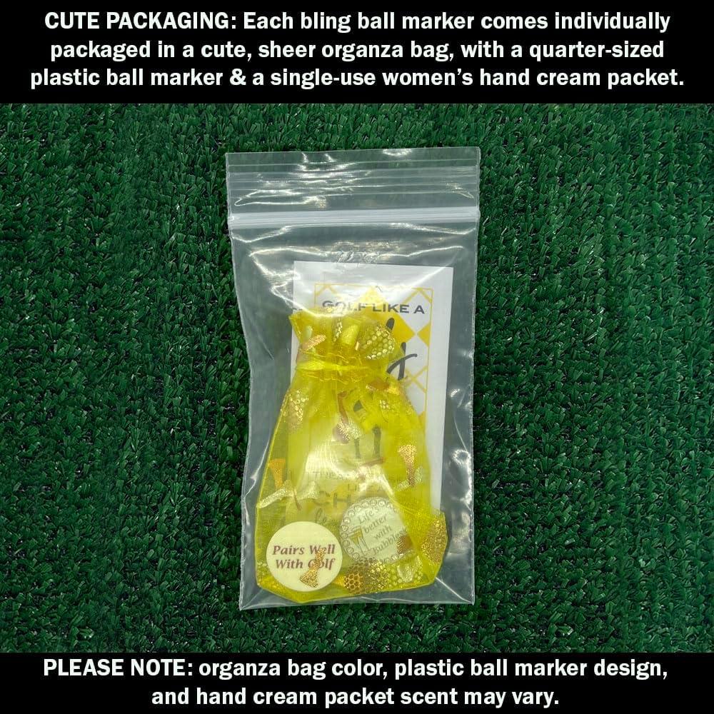 Marcadores de Pelota Bling Giggle Golf Hora Social - Champán