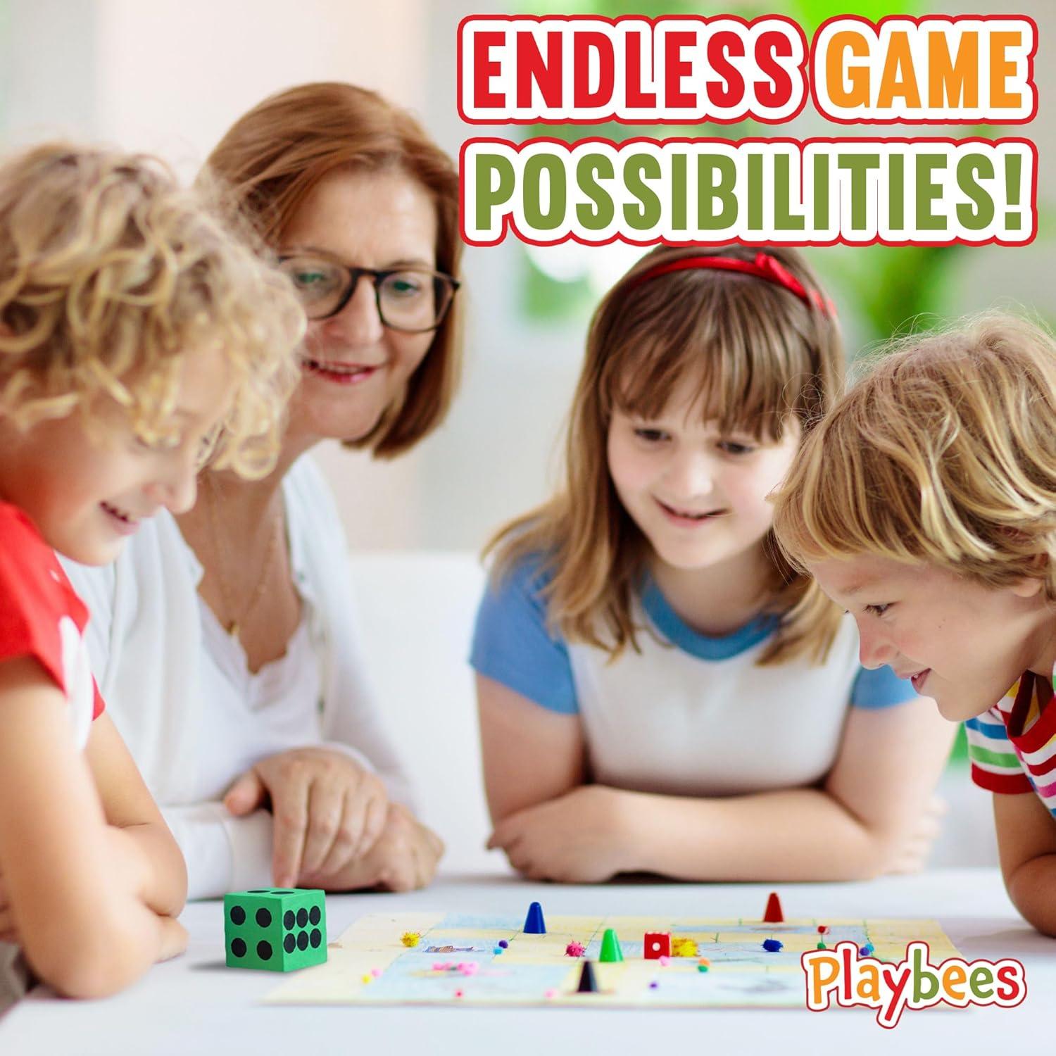 Juego de Dados de Espuma Jumbo Playbees - Paquete de 12