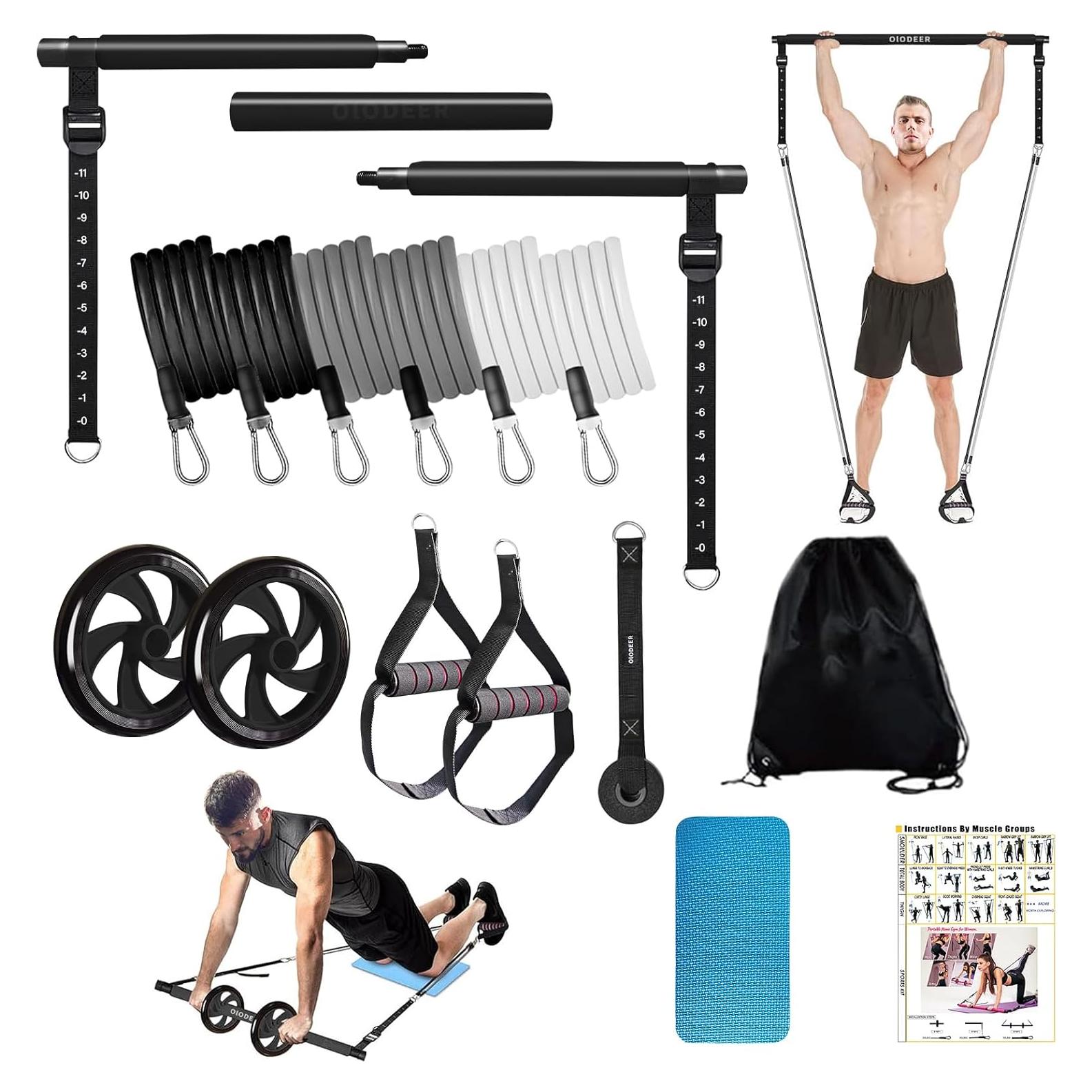 Kit de Barra de Pilates Olodeer con Bandas de Resistencia