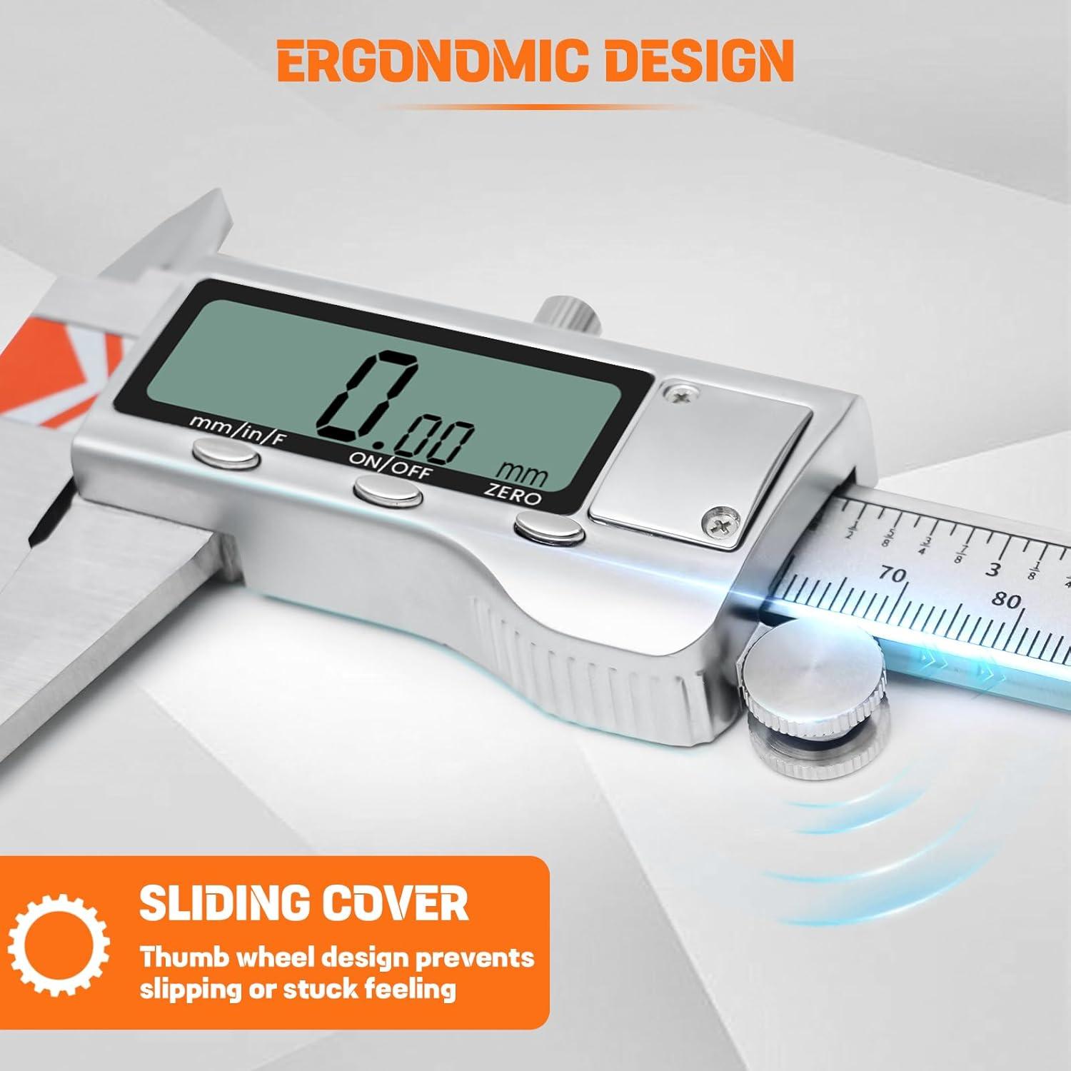 Calibrador Digital HARDELL 15 cm Acero Inoxidable Pantalla LCD