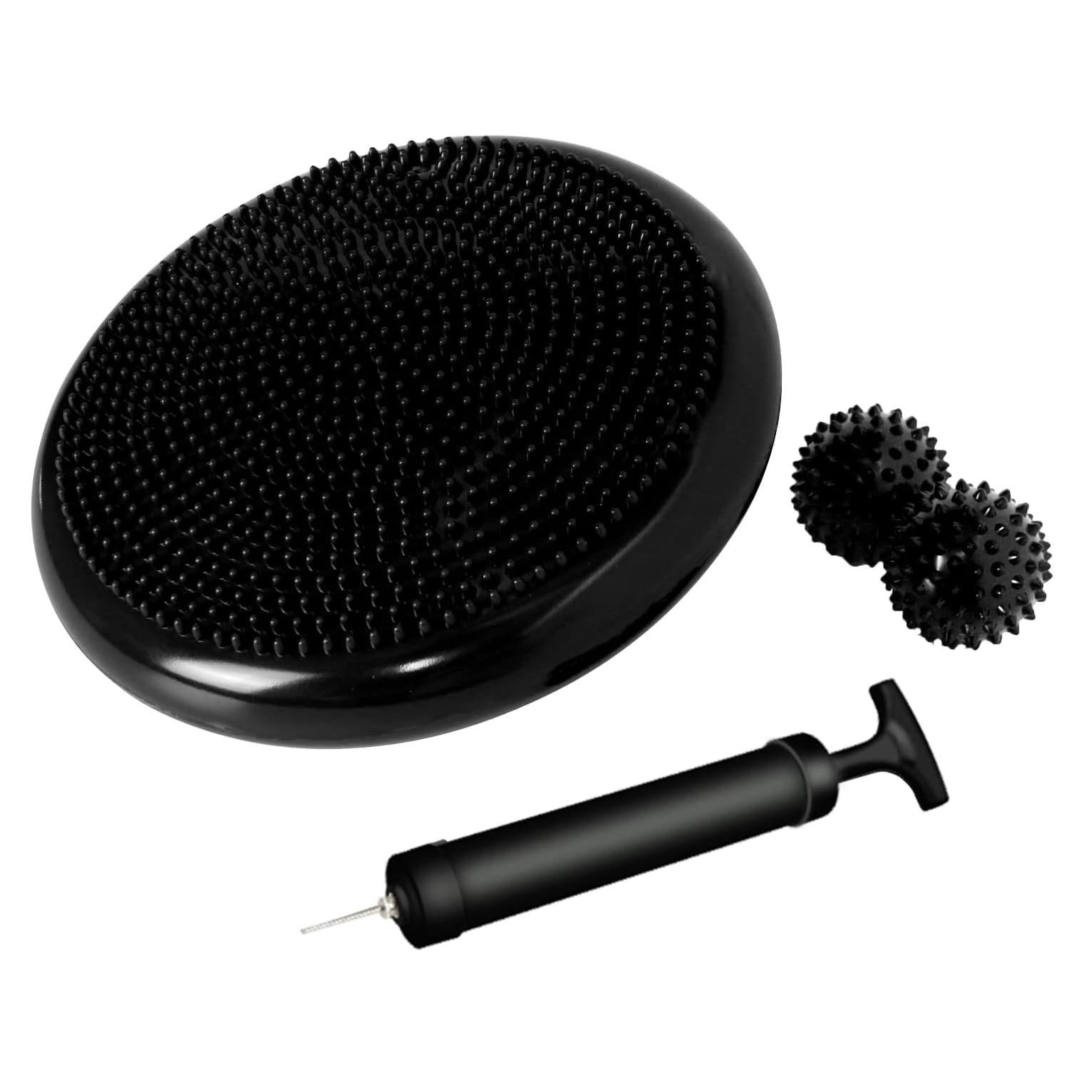 Cojín Inestable Nvzi 34cm con Pelota de Masaje y Bomba